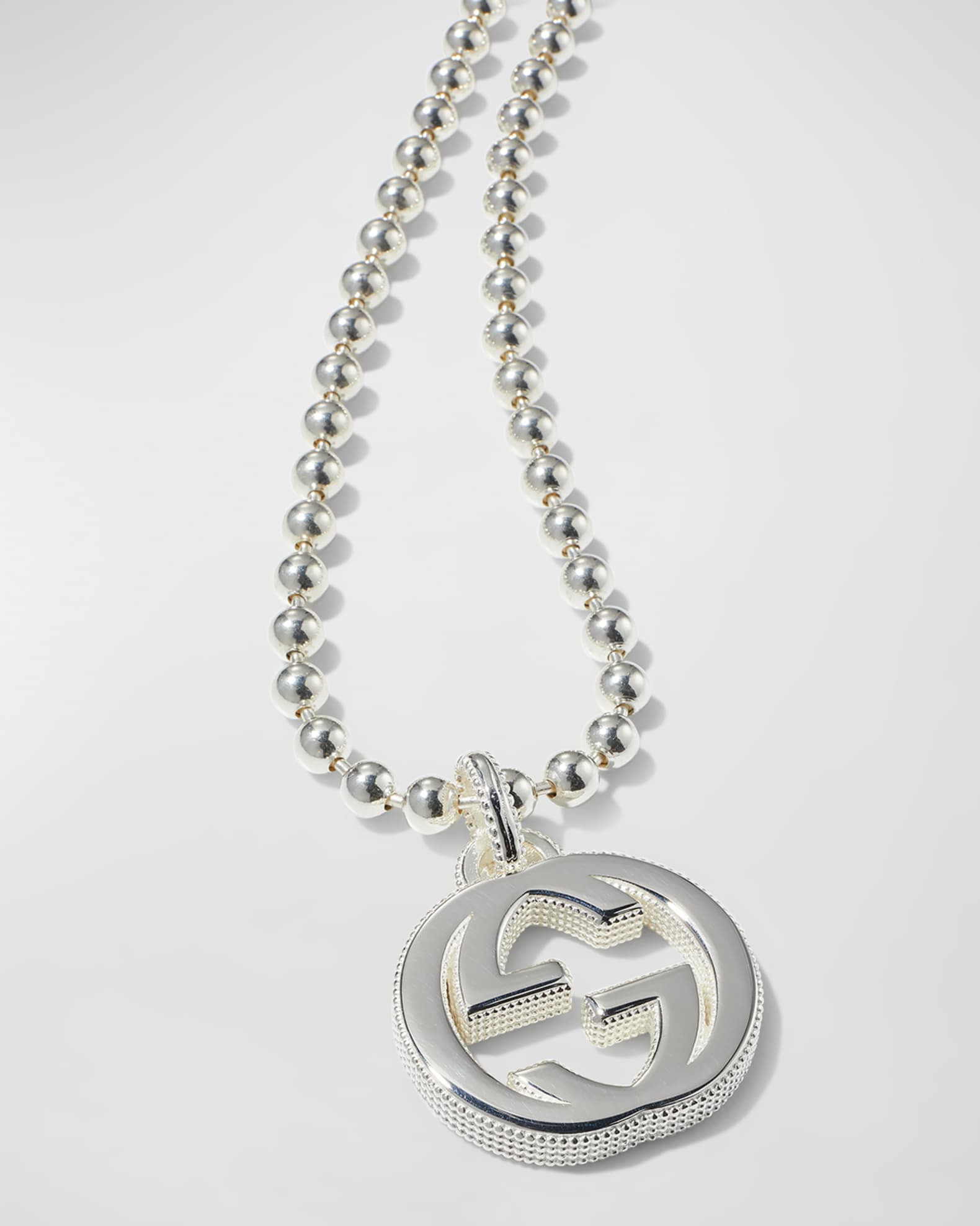 Men's interlocking g pendant necklace deals