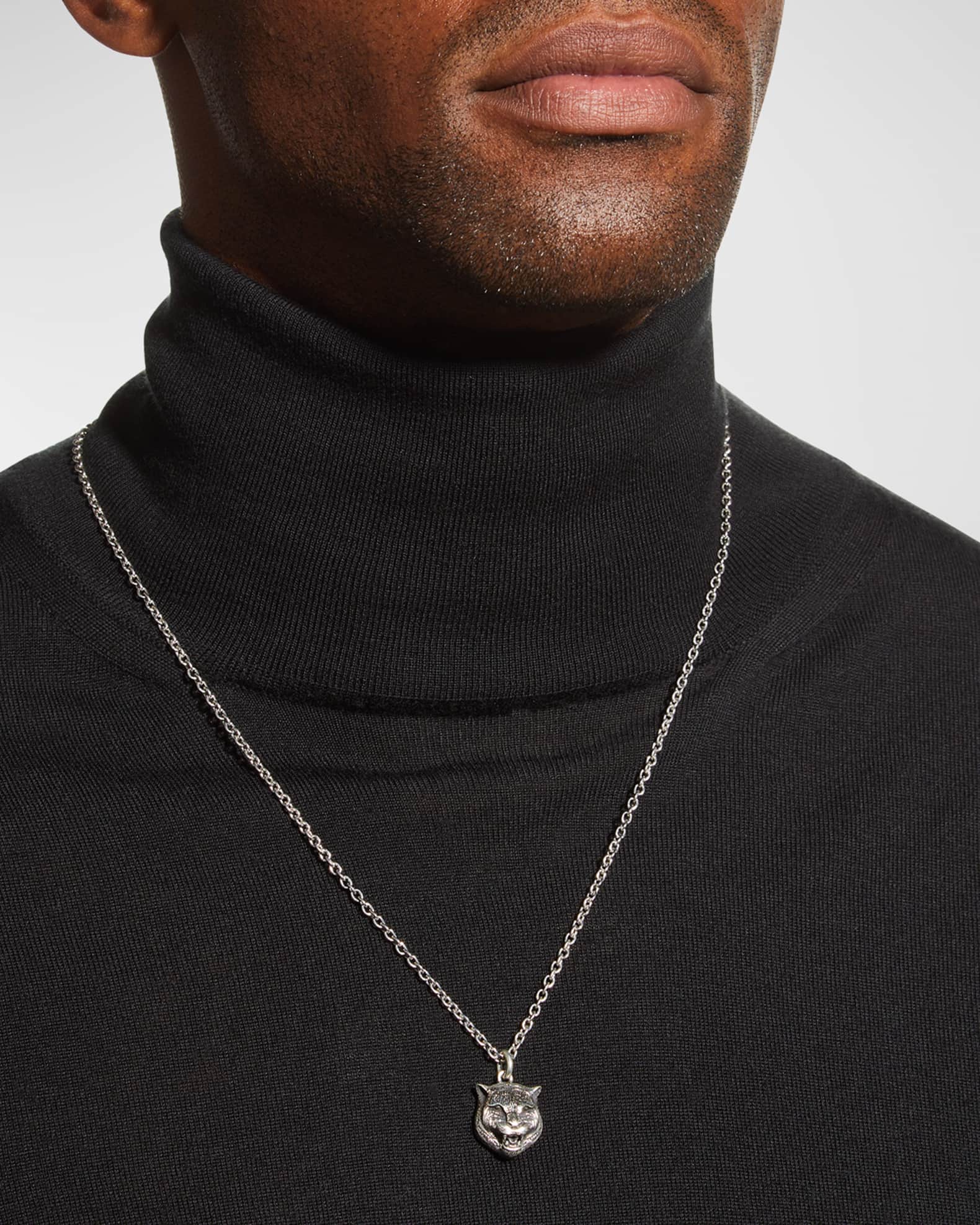 Gucci feline head necklace hotsell