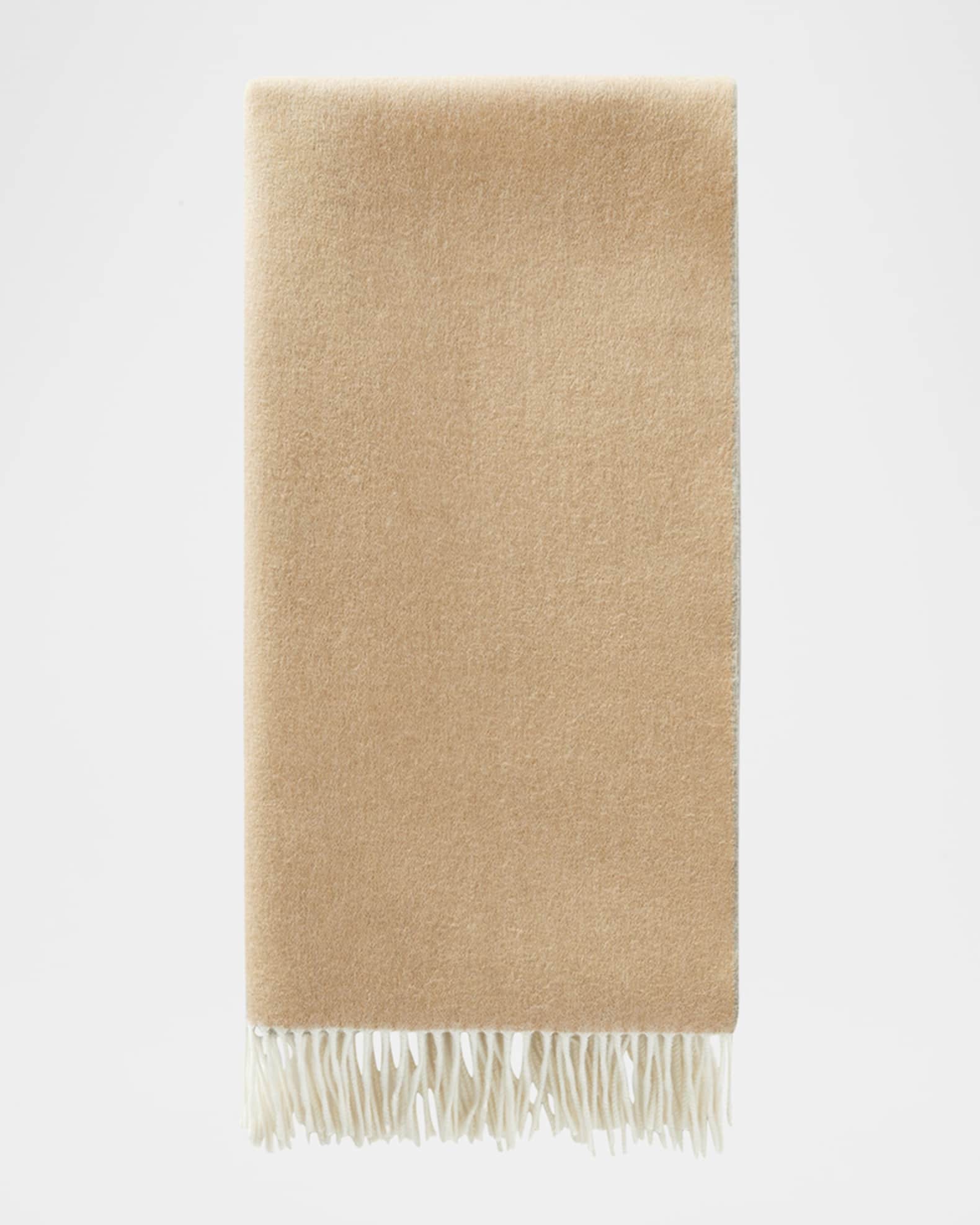 Cashmere Sciarpa Two-Tone Fringe-Trim Scarf 0