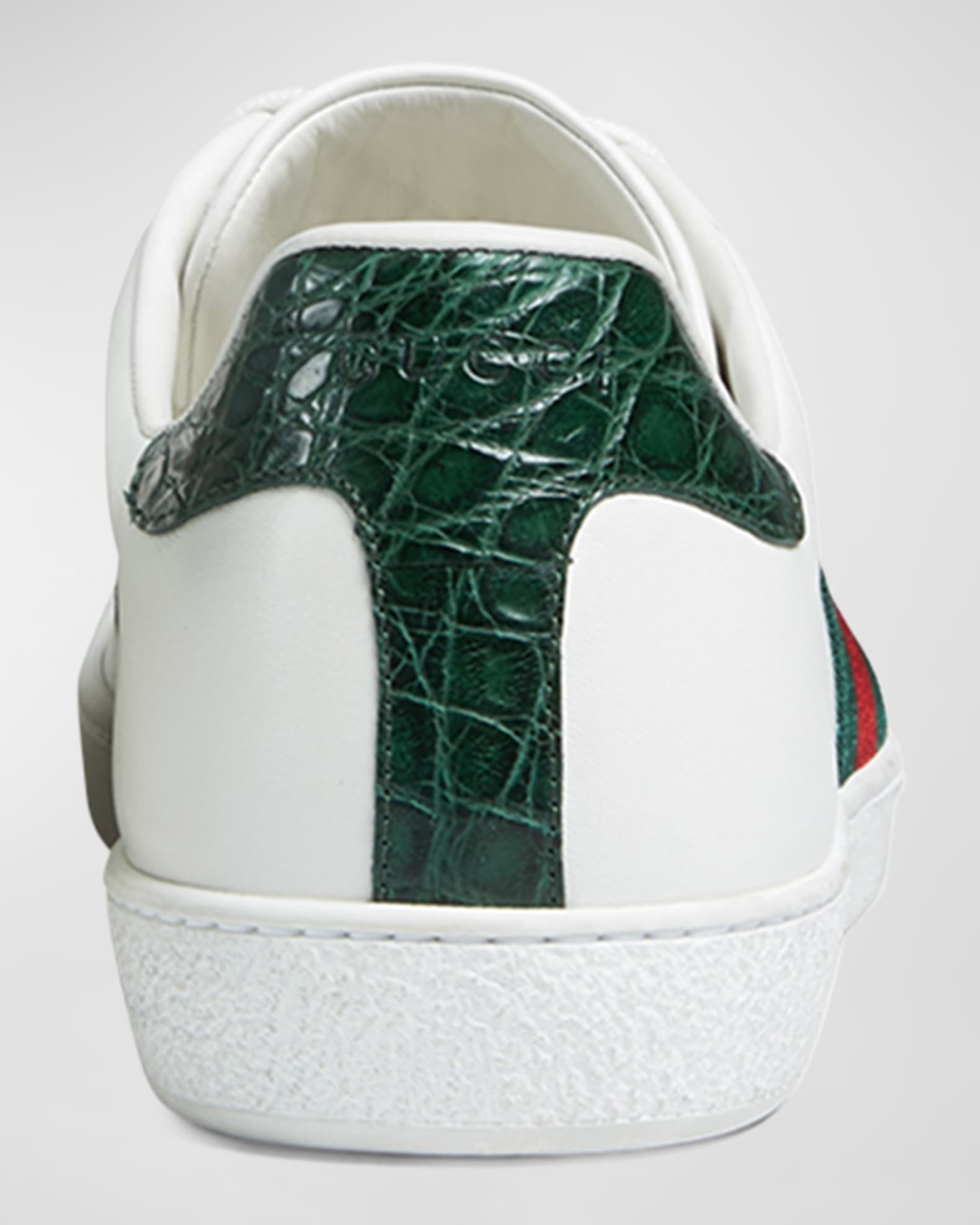 Gucci Men's New Ace Leather Low-Top Sneakers