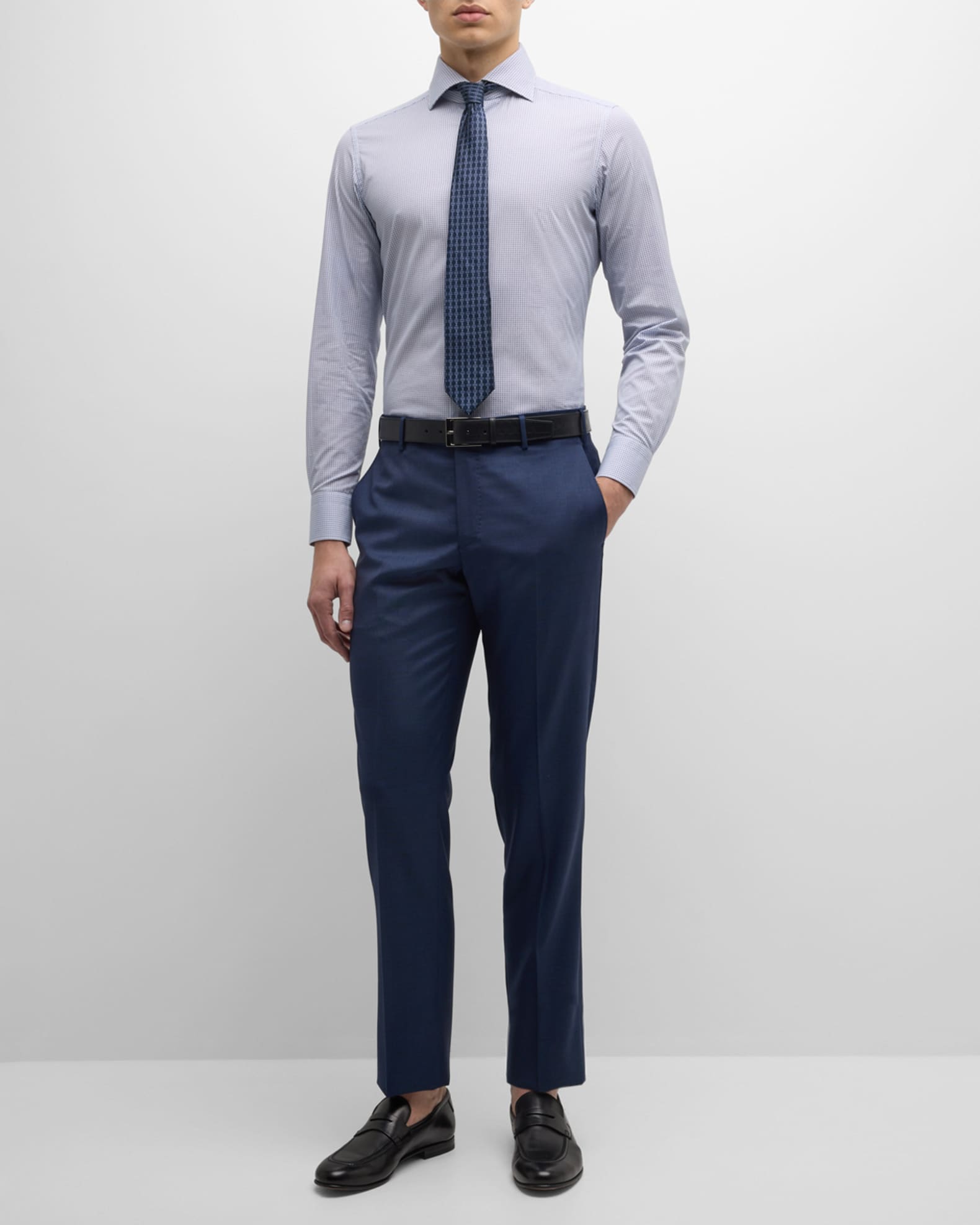 Zanella Men's Parker Classic Flat-Front Trousers | Neiman Marcus