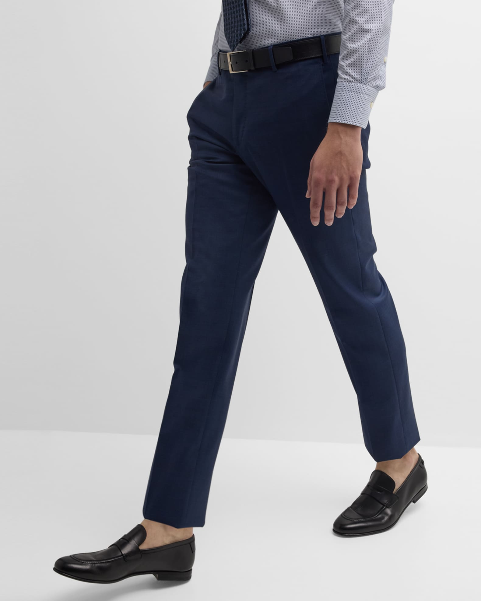 Zanella Men's Parker Classic Flat-Front Trousers | Neiman Marcus