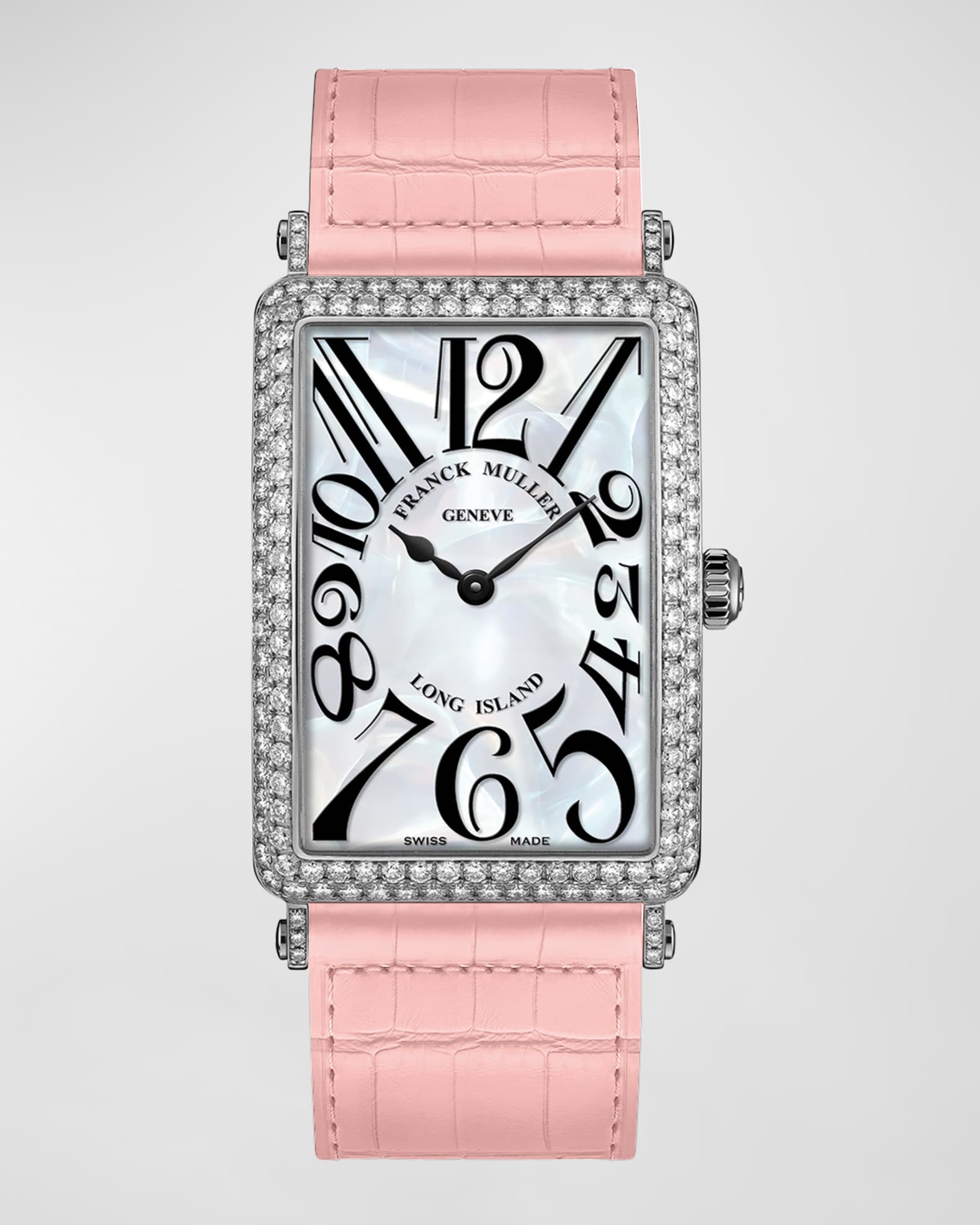 Franck Muller 18K White Gold Long Island Diamond and Mother-of