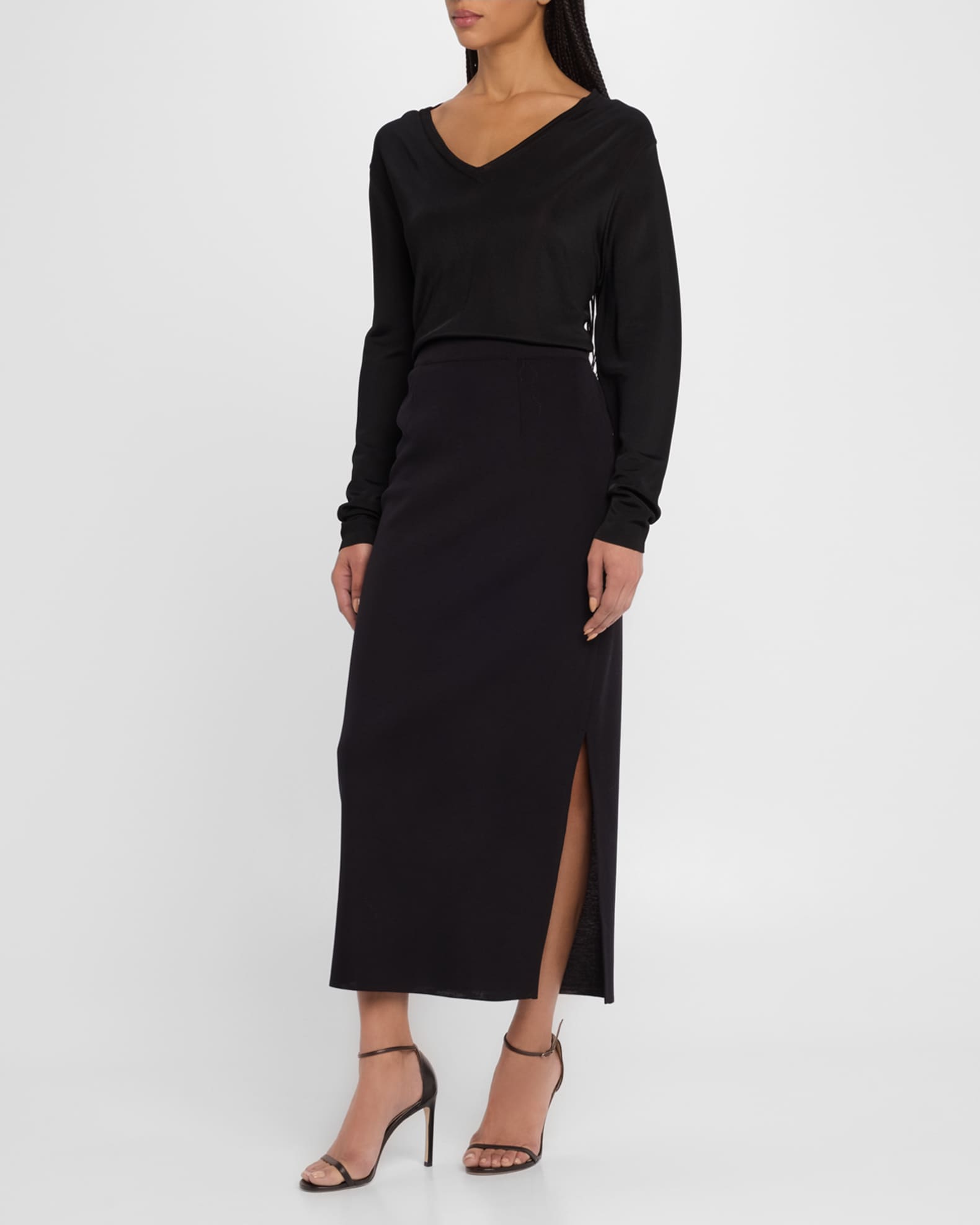 Long straight skirt on sale