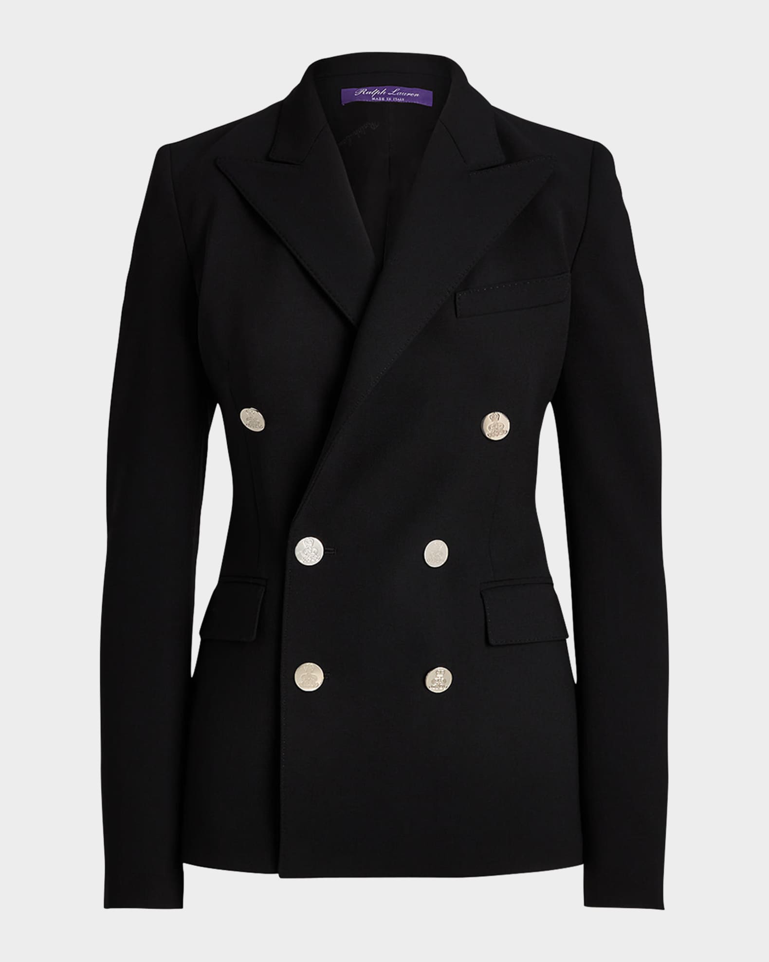 Camden Double-Breasted Stretch-Wool Jacket 0