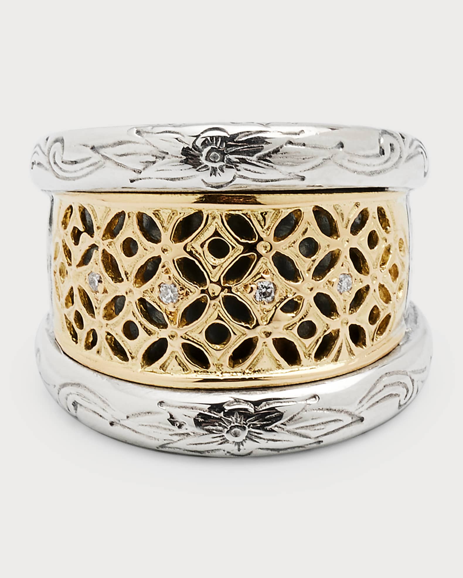 Konstantino Lattice Diamond Ring Neiman Marcus