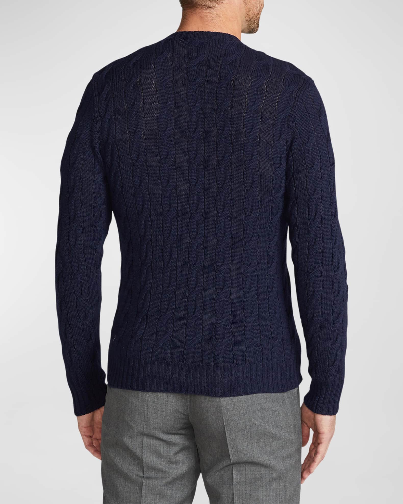 Ralph Lauren Purple Label Cashmere Cable-Knit Crewneck Ralph Lauren Purple Label Cashmere Cable-Knit Crewneck