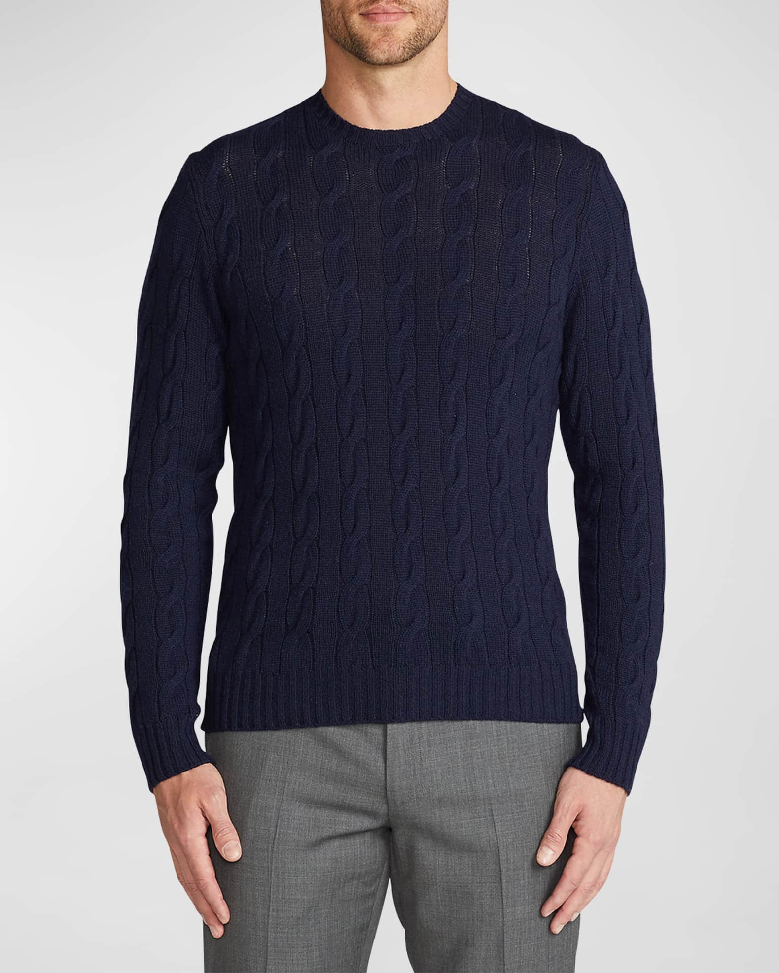 Ralph lauren purple label cable knit cashmere sweater cheap