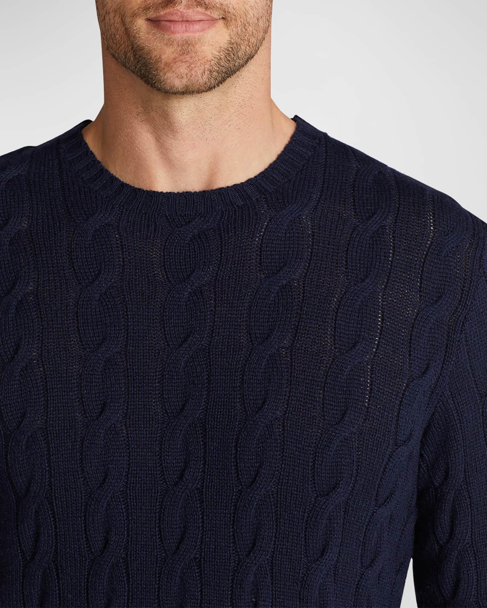 Ralph Lauren Purple Label Cashmere Cable-Knit Crewneck Ralph Lauren Purple Label Cashmere Cable-Knit Crewneck