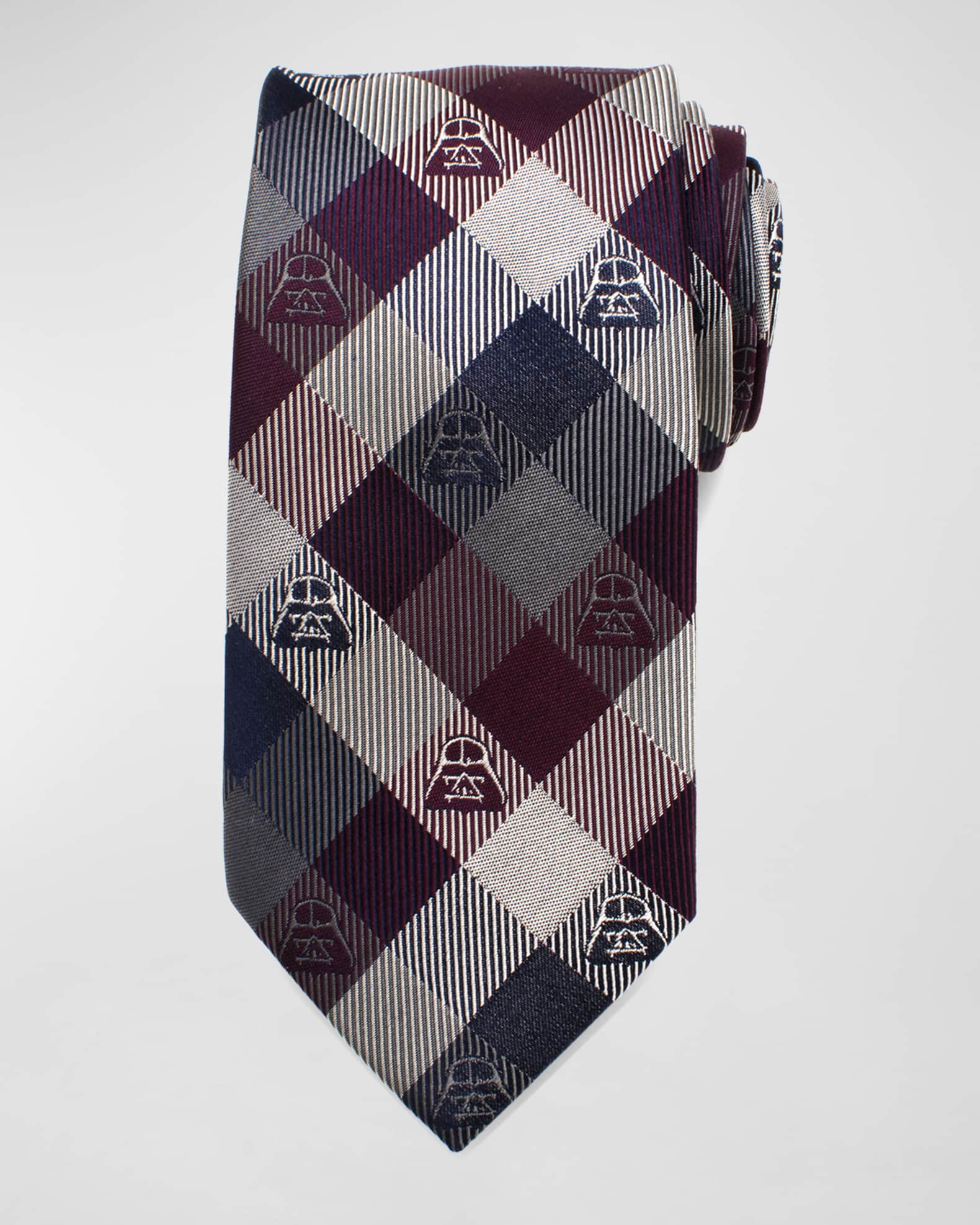 Star Wars Darth Vader Plaid Silk Tie 0