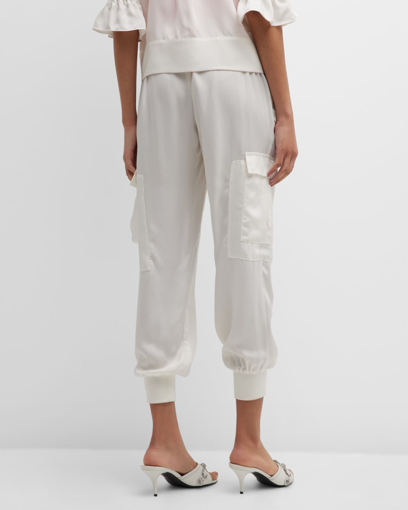 Cinq a Sept Tous Les Jours Giles Satin Jogger Pants Neiman Marcus
