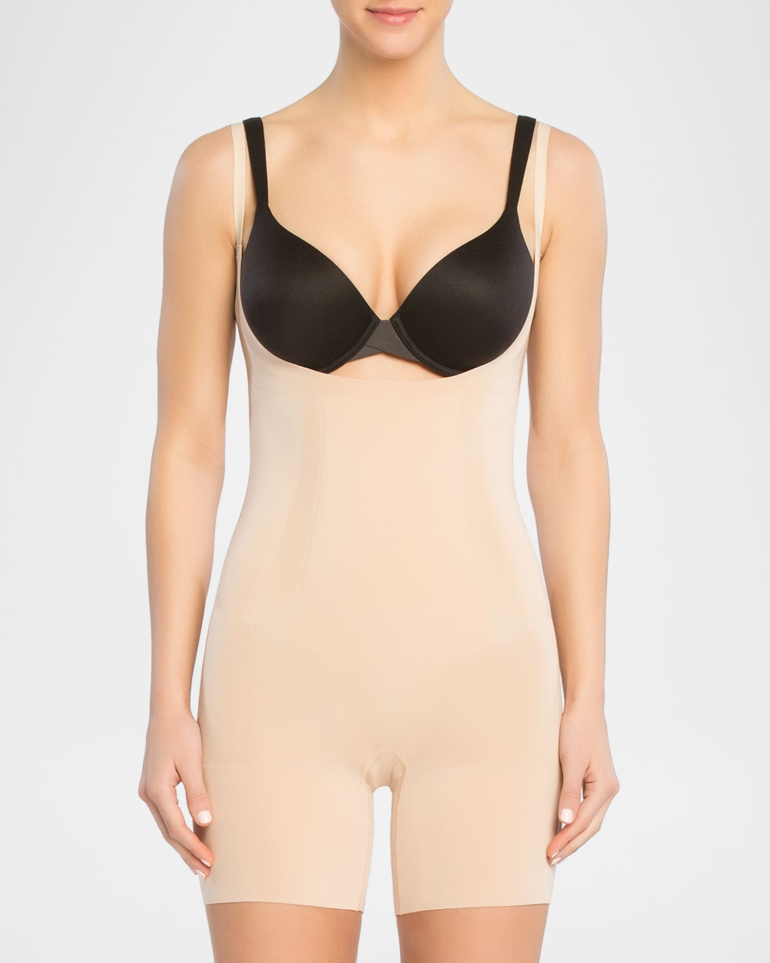 SPANXsculpt™ OnCore Open-Bust Mid-Thigh Bodysuit 1
