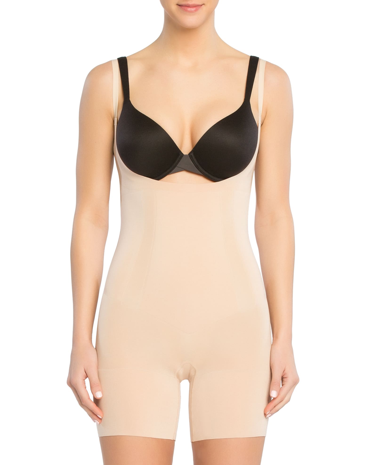 OnCore open-bust mid-thigh bodysuit, Spanx