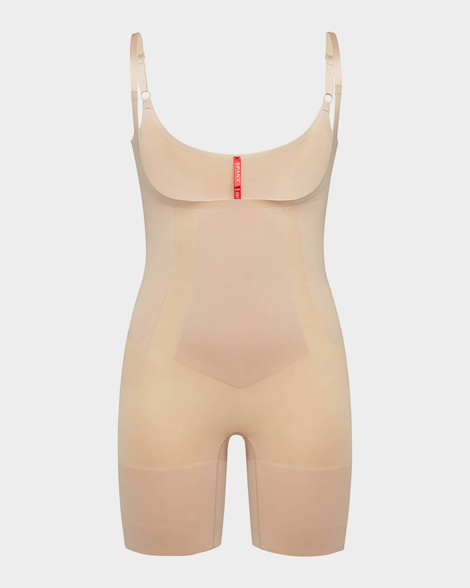 Open bust mid thigh body shaper discount