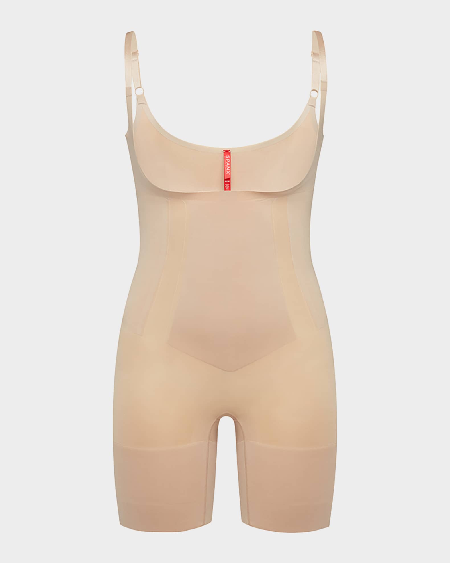 Spanx - Stapless Cuped Mid-Thigh Body Suit - Nude