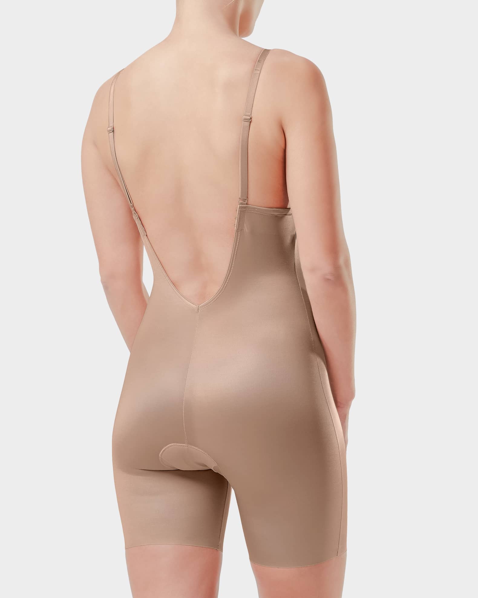 Spanx Shapewear Firming Plunge Low-back Mid-thigh Bodysuit in