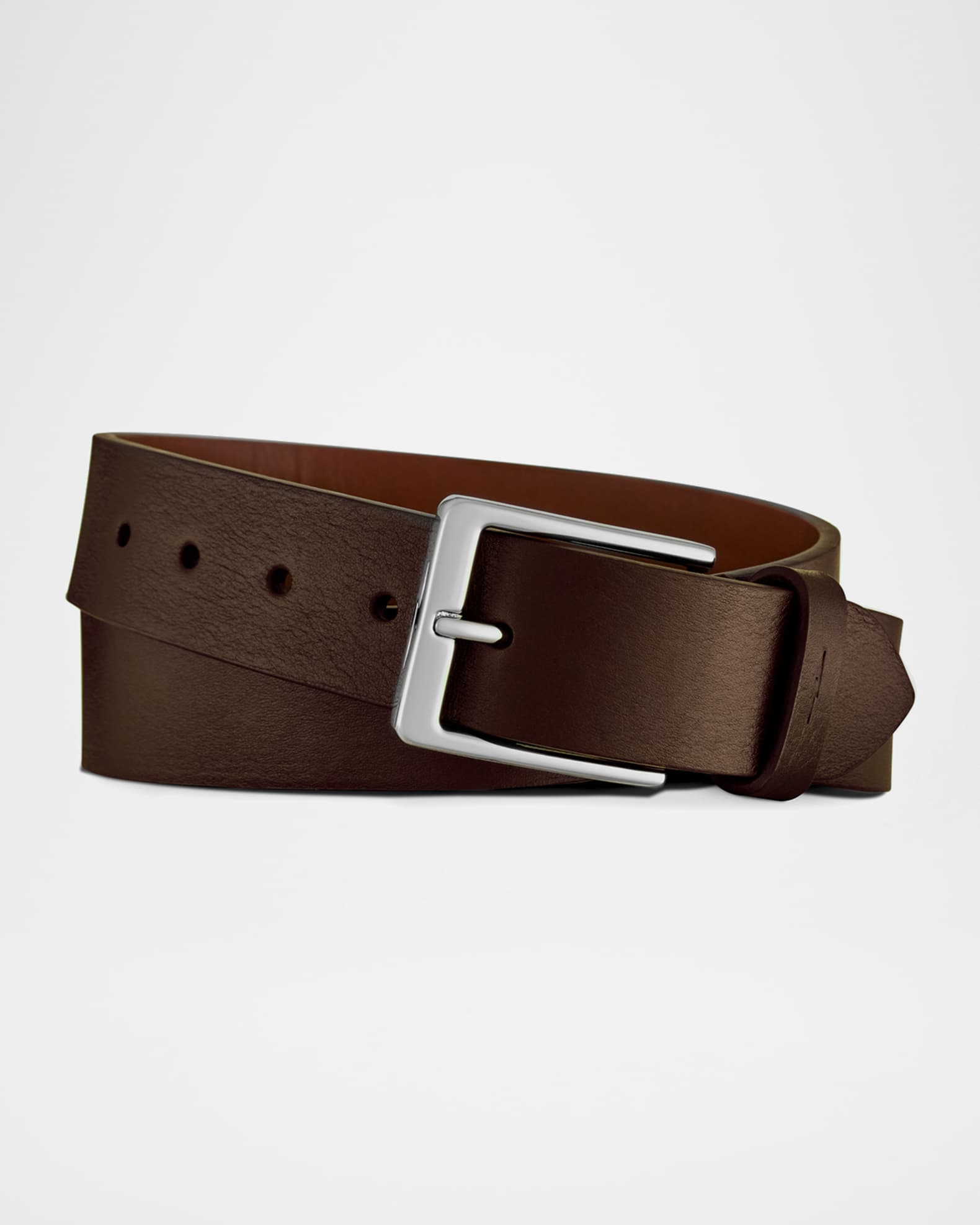 Shinola Men's Lightning Bolt Leather Belt
