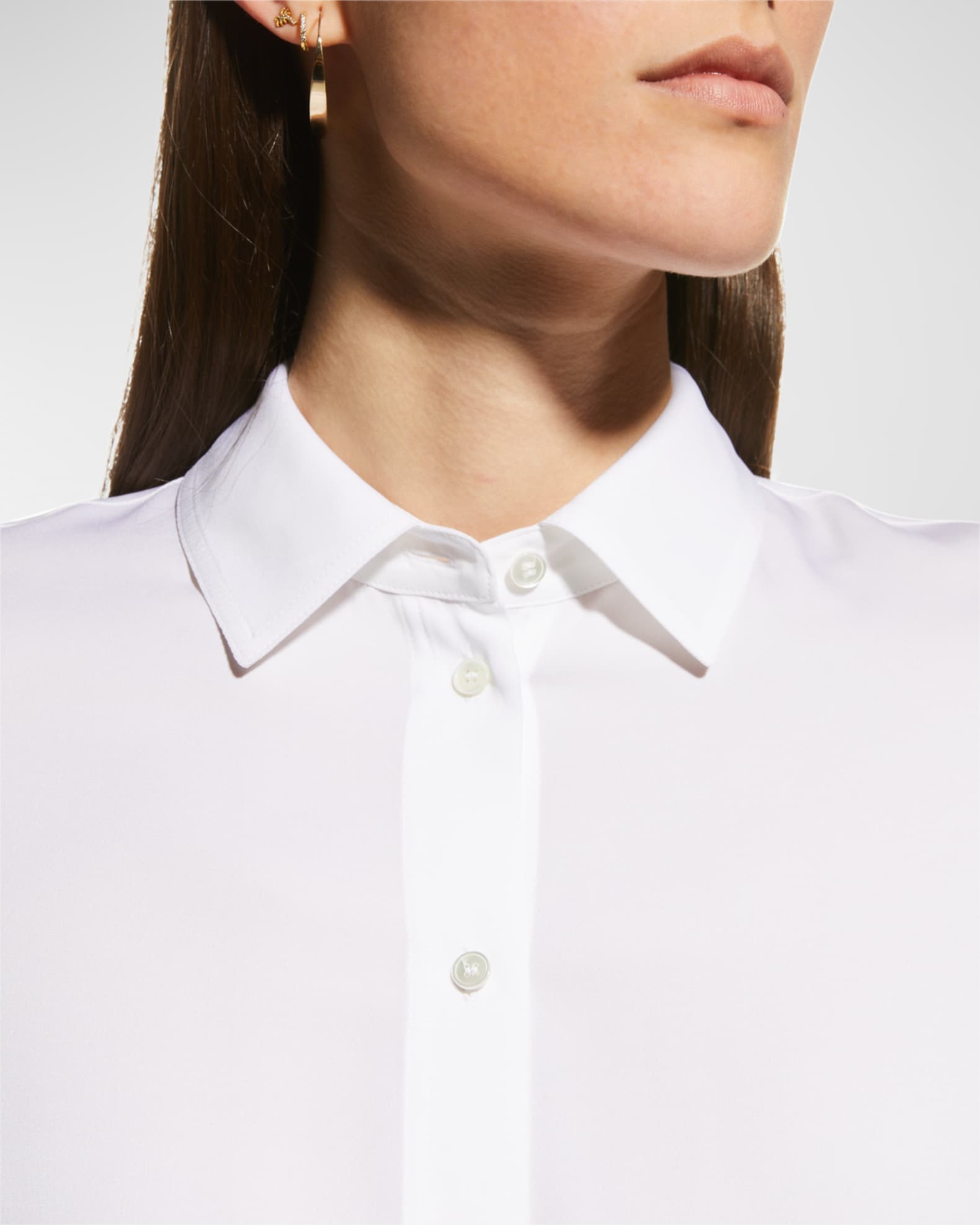 White silk blouse long sleeve cheap