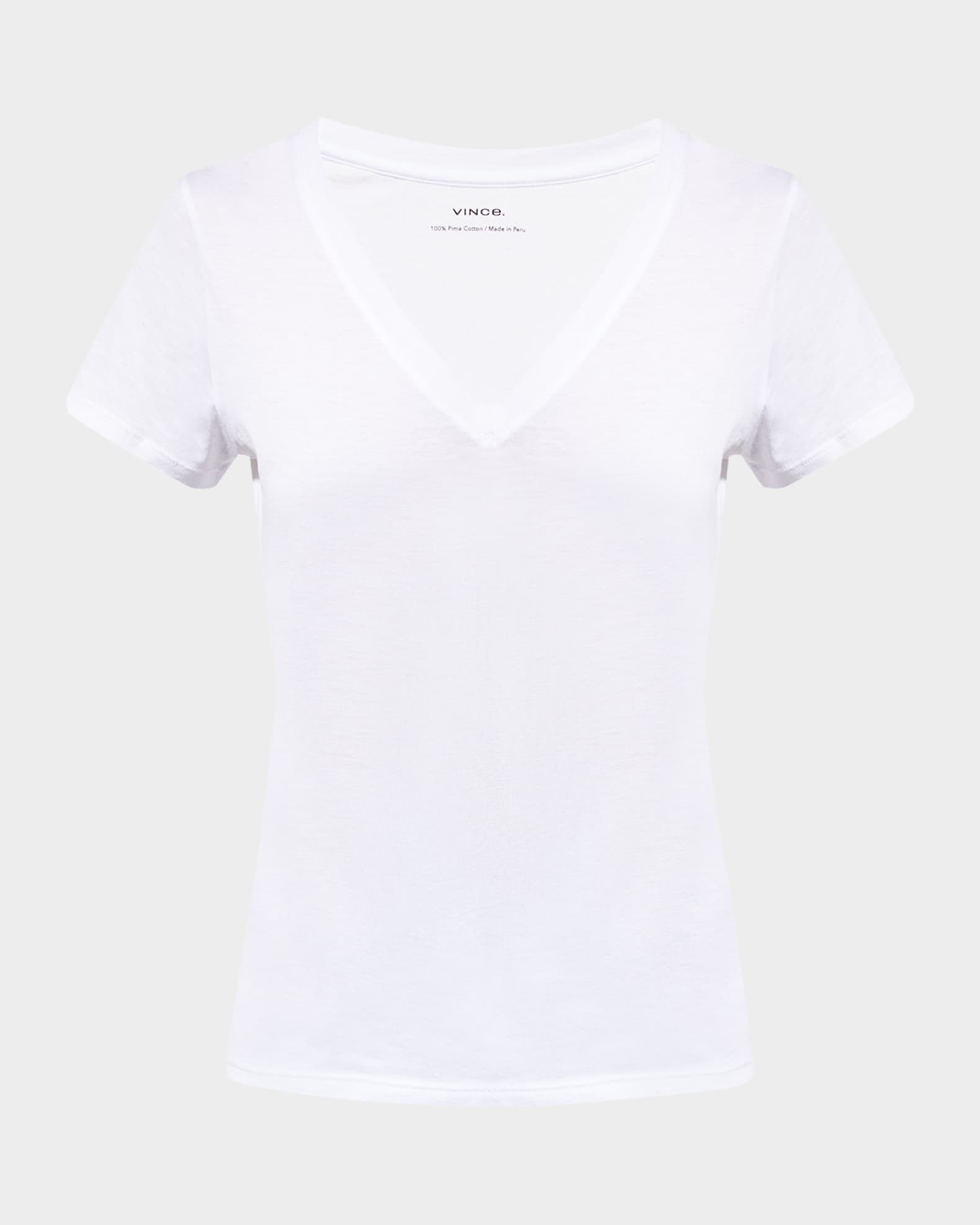 Essential Pima Cotton V-Neck Tee 0