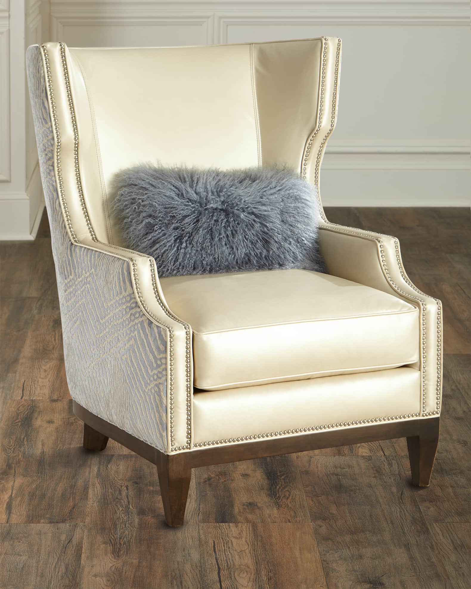 Akissa Leather Wing Chair 0