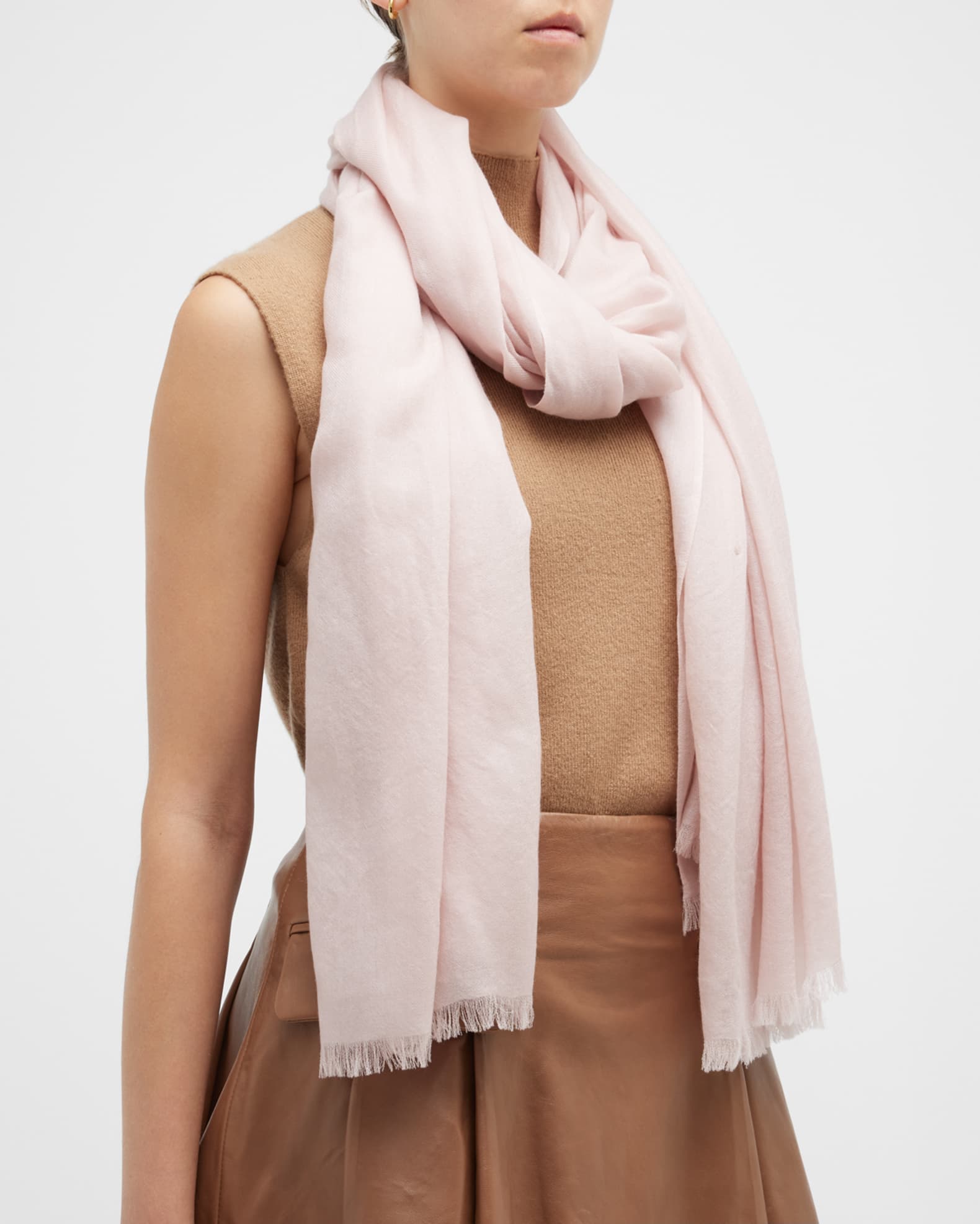 Louis Vuitton Dual Fade Color Cashmere Scarf Pink - NOBLEMARS