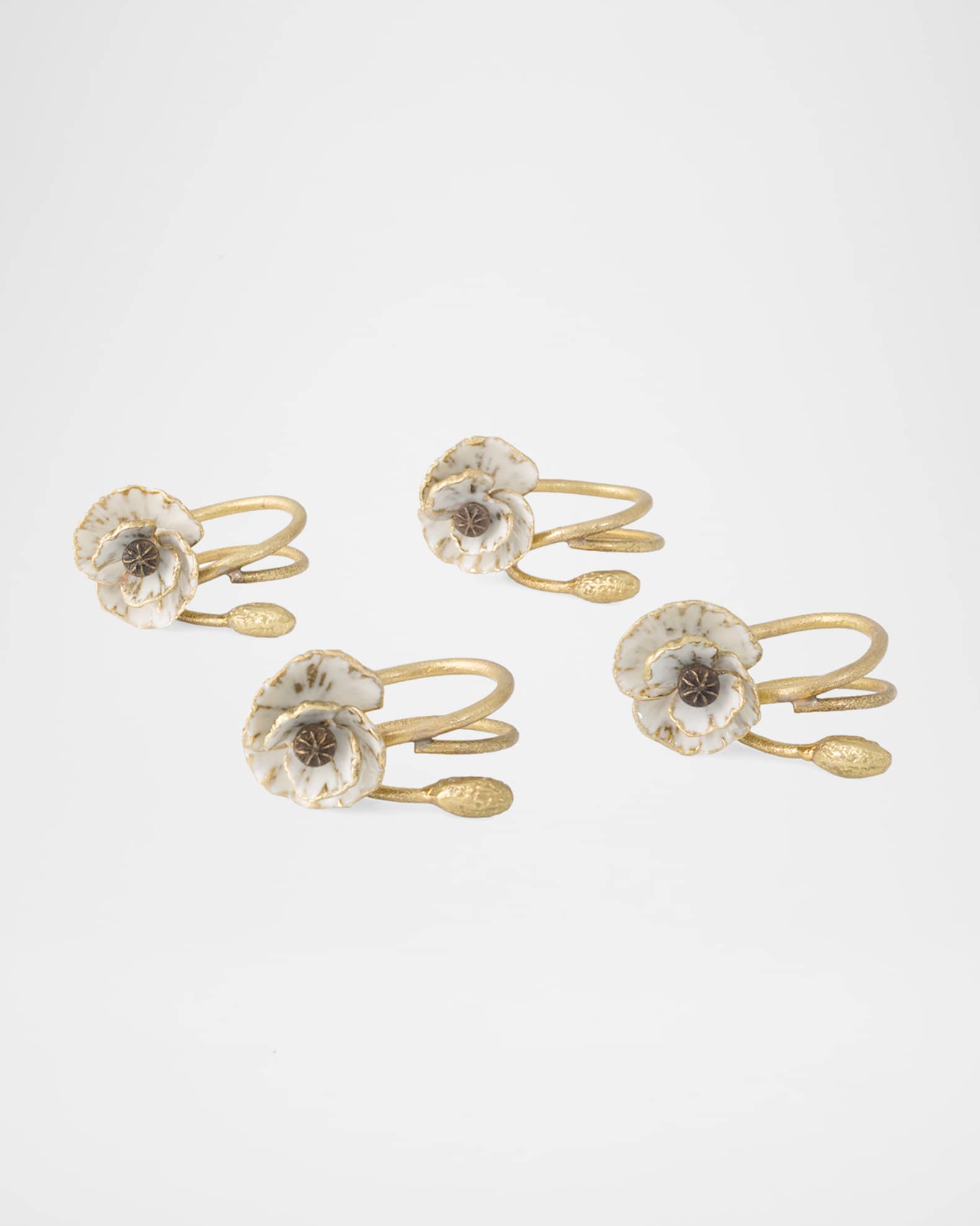 Michael Aram Anemone Napkin Rings, Set of 4