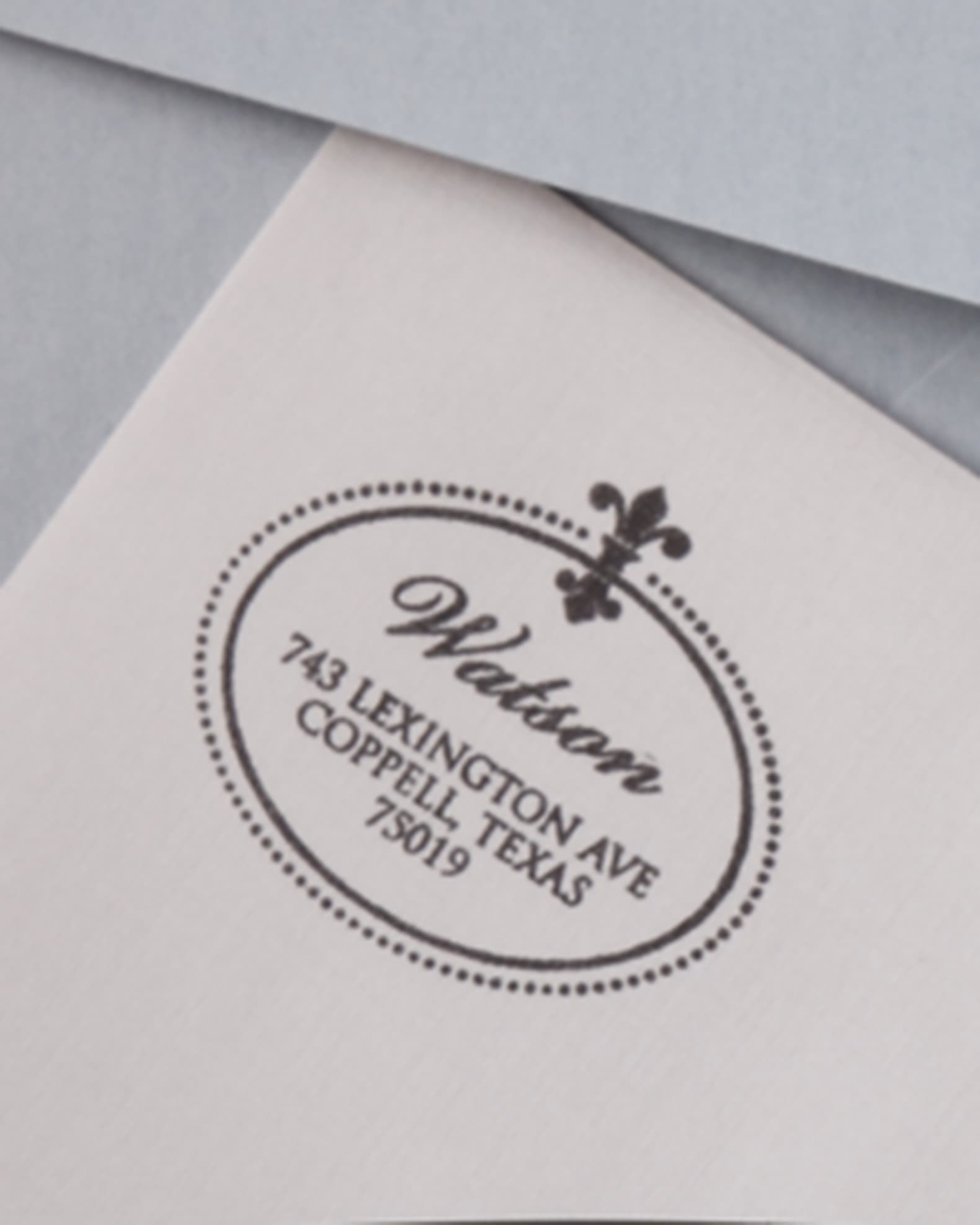 Fleur de Lis Address Stamp 0
