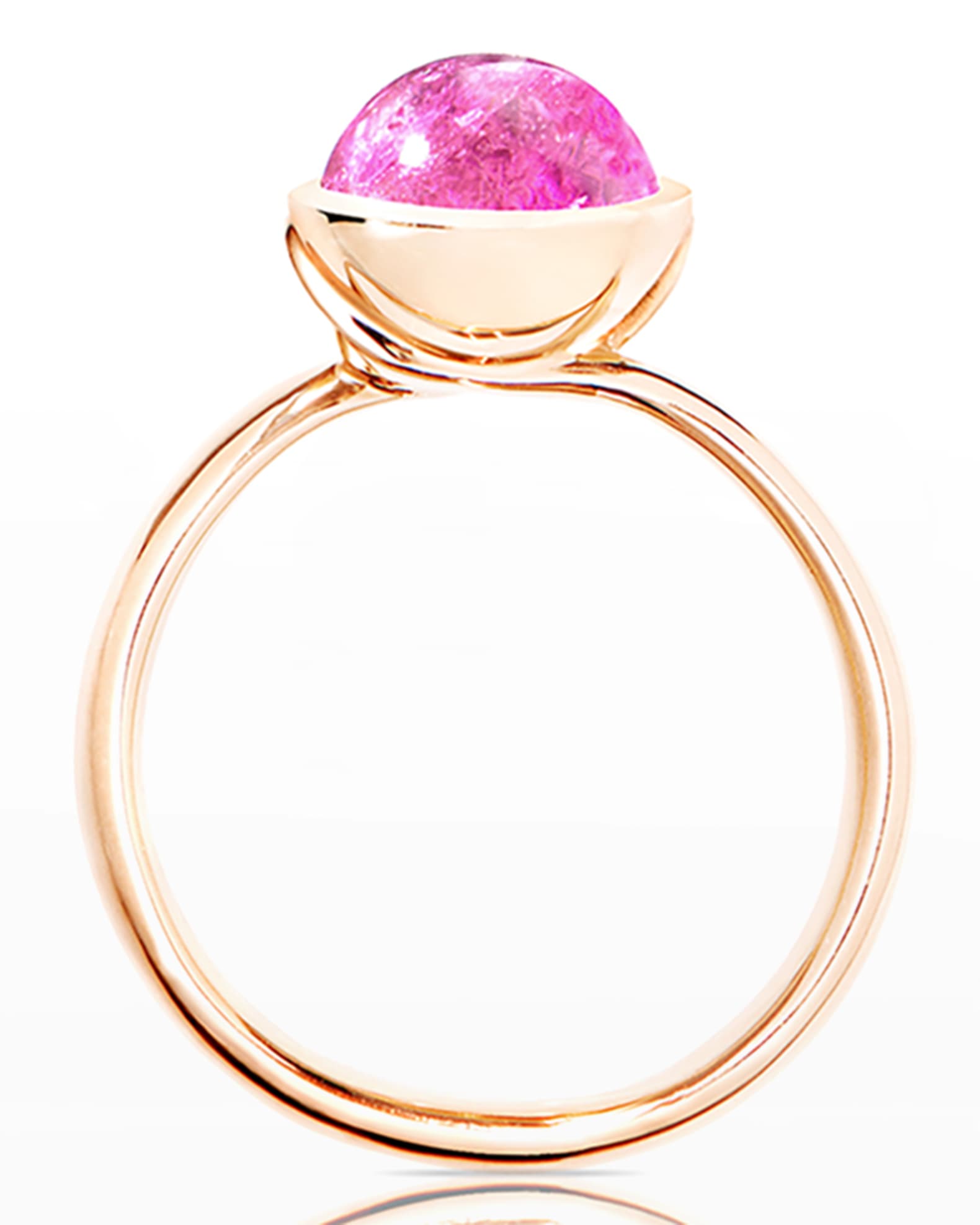 18k Rose Gold Small Pink Tourmaline Ring 1
