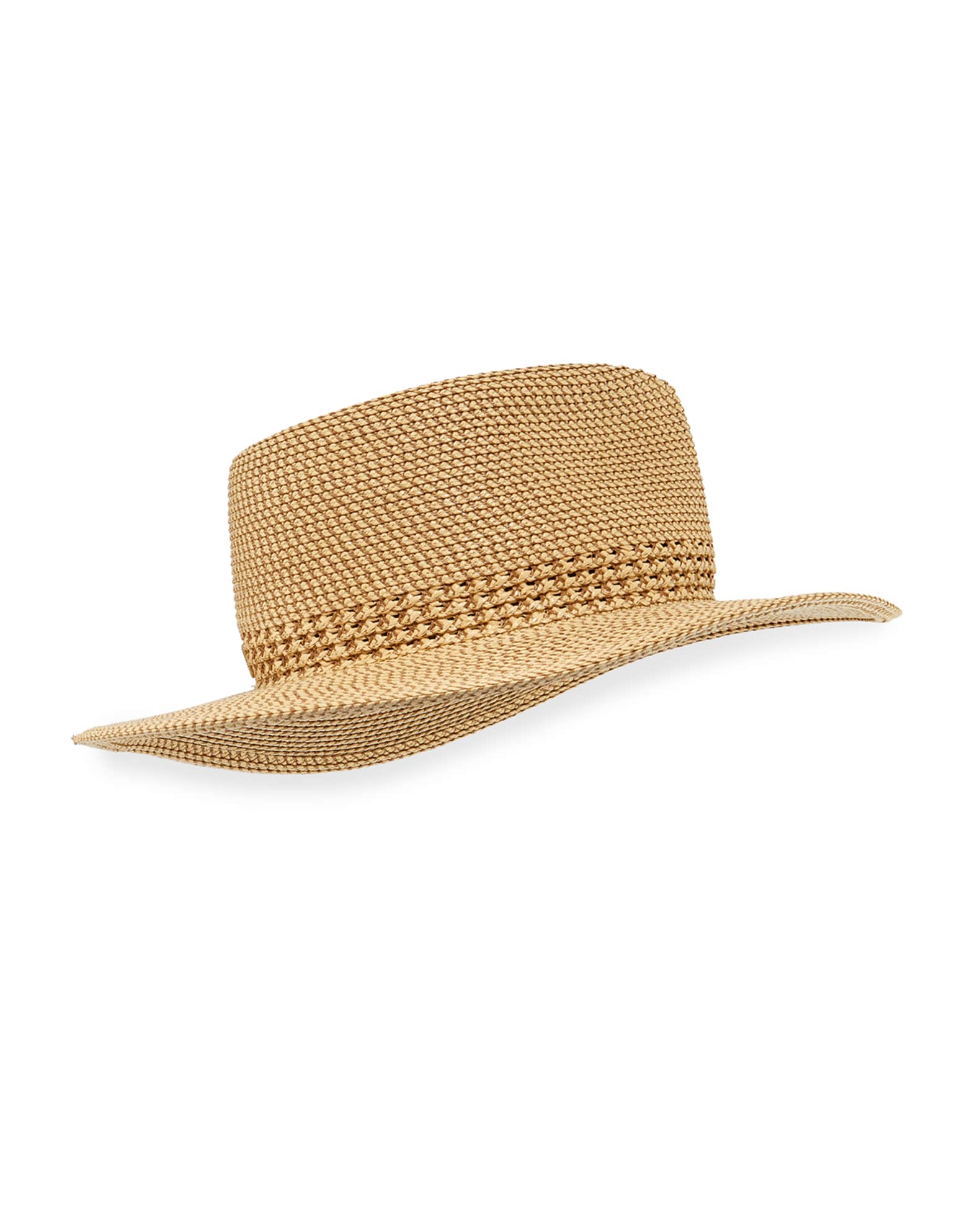 Eric Javits Bayou Squishee Woven Fedora Hat | Neiman Marcus