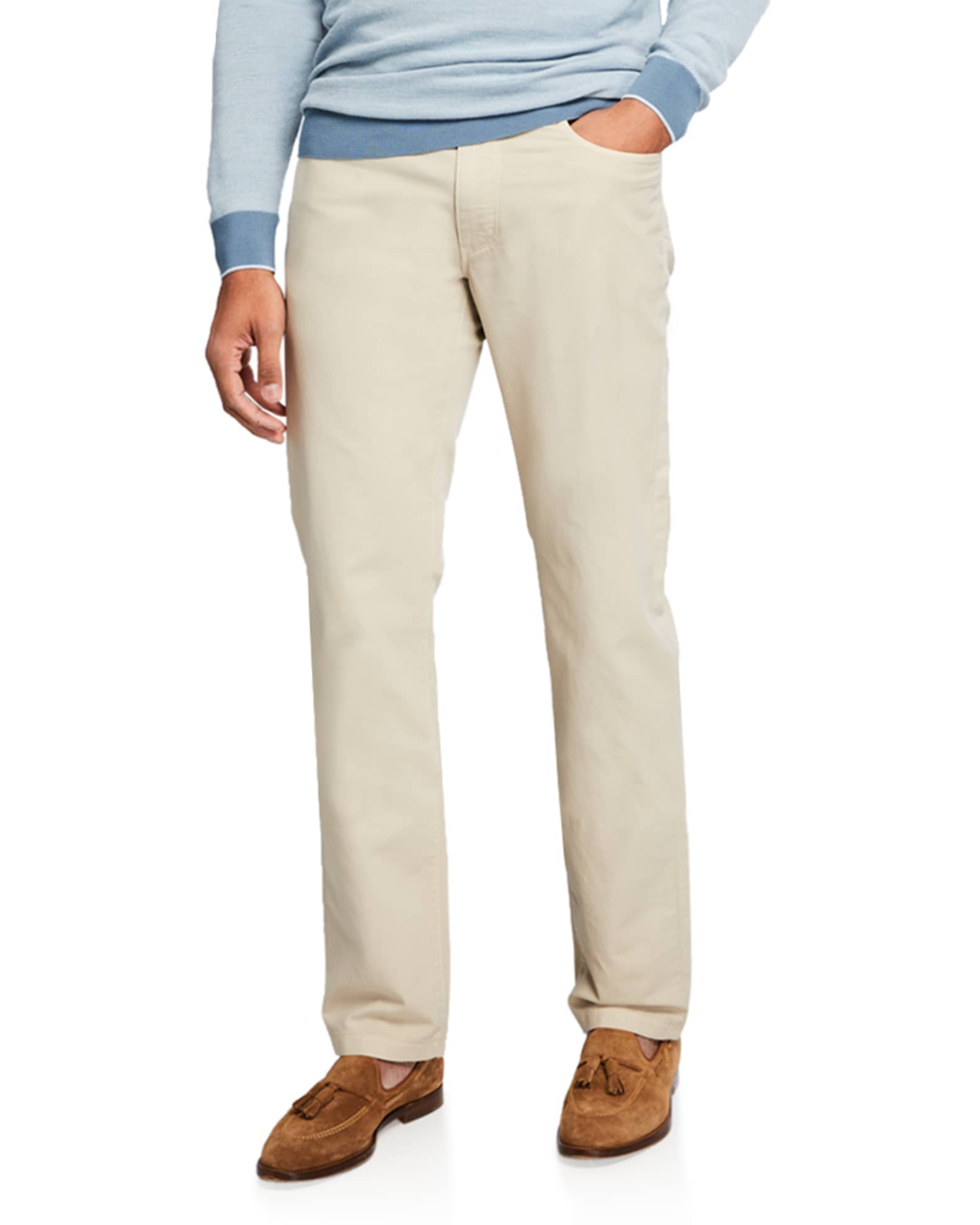 Loro Piana Men's 5-Pocket Stretch-Cotton Pants | Neiman Marcus