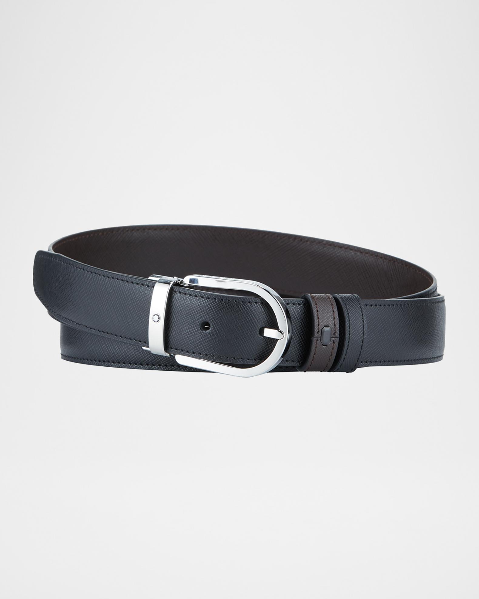 Montblanc Men's Horseshoe-Buckle Reversible Leather Belt | Neiman