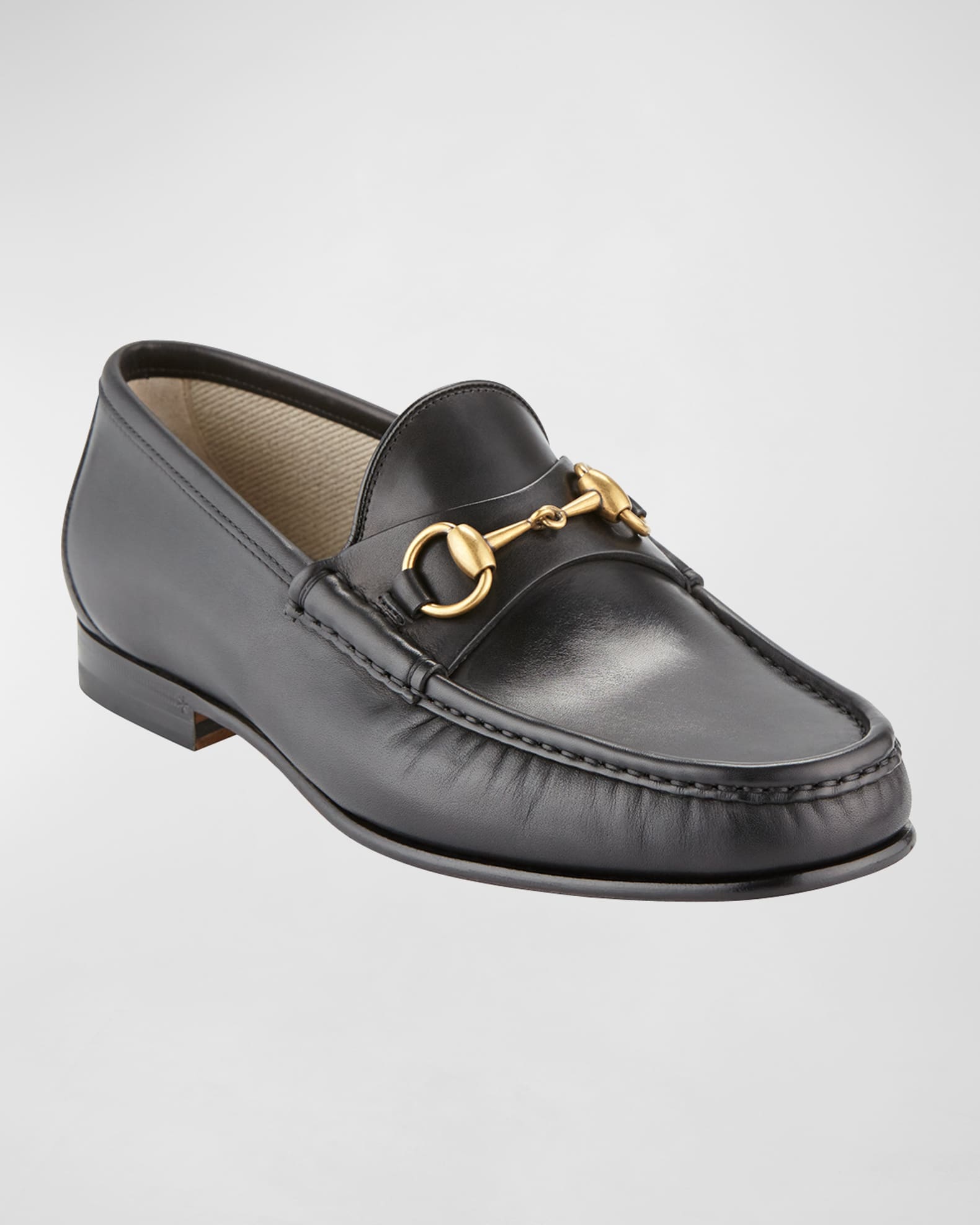 Gucci Men's Leather Horsebit Loafers | Neiman Marcus