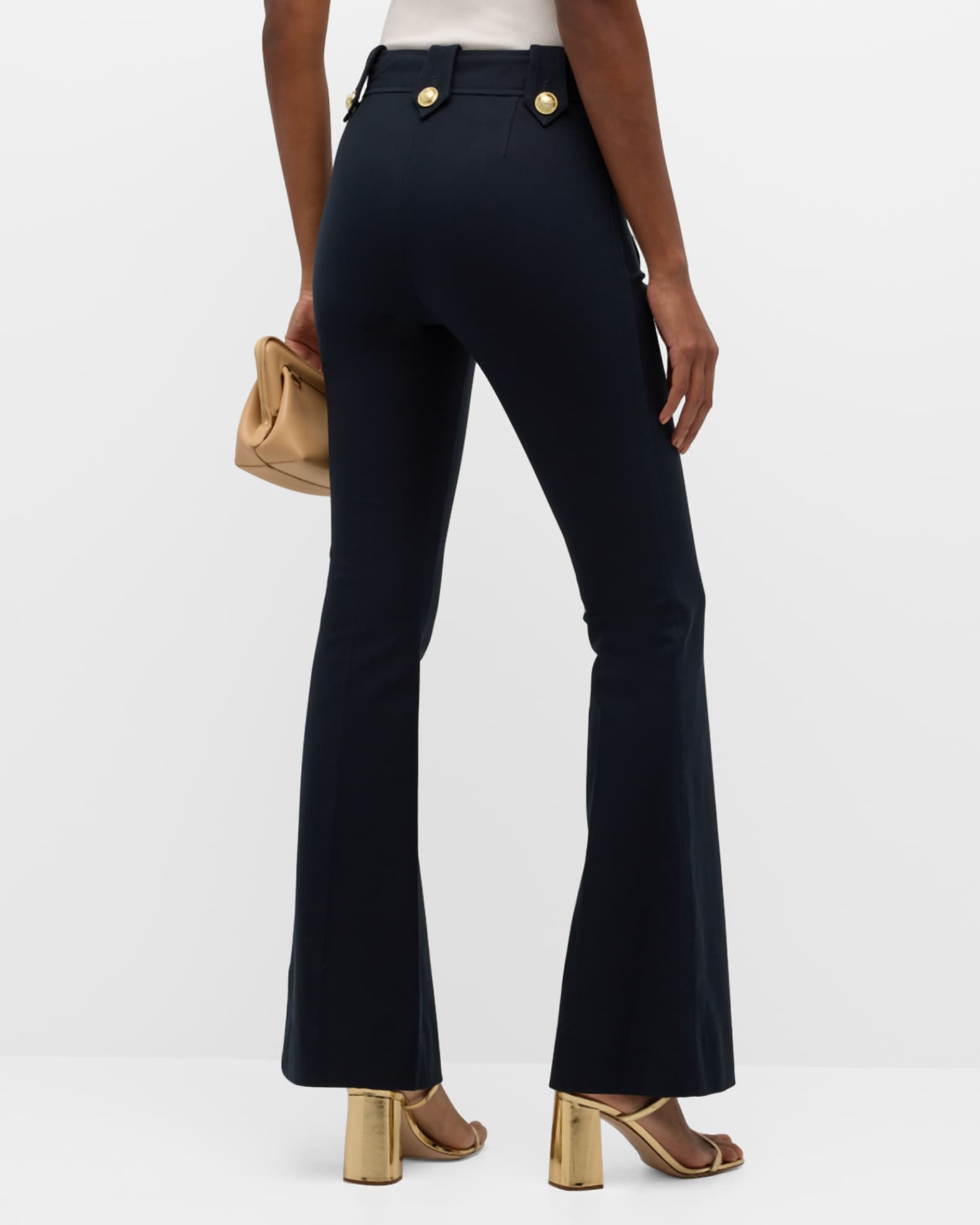 Derek Lam 10 Crosby Women s Robertson Flare Pants Midnight Blue Size 12