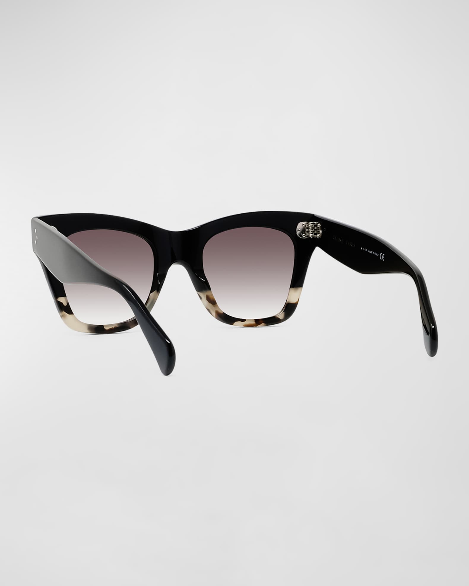 Celine Two-Tone Gradient Cat-Eye Sunglasses, Black | Neiman Marcus