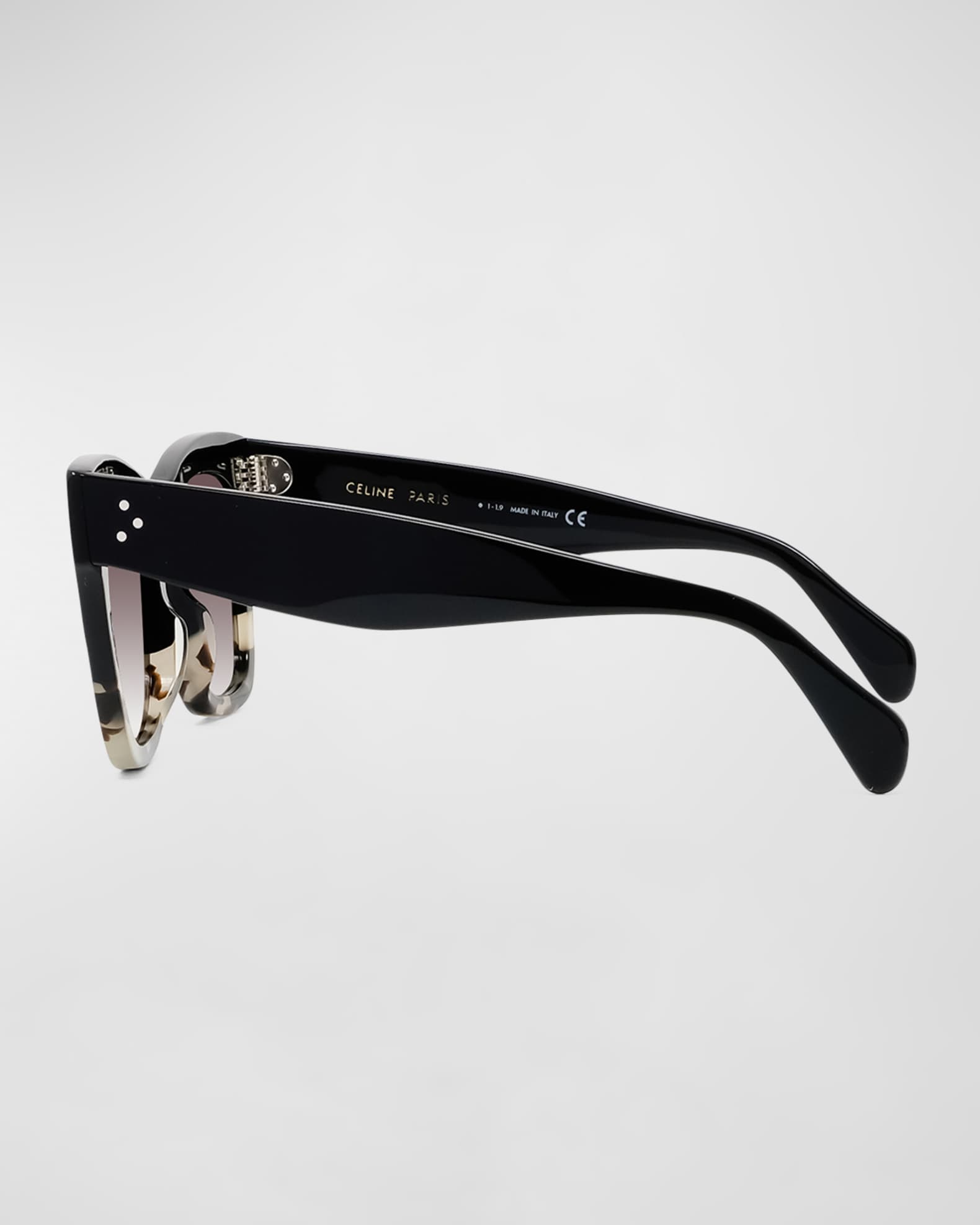 Celine Two-Tone Gradient Cat-Eye Sunglasses, Black | Neiman Marcus