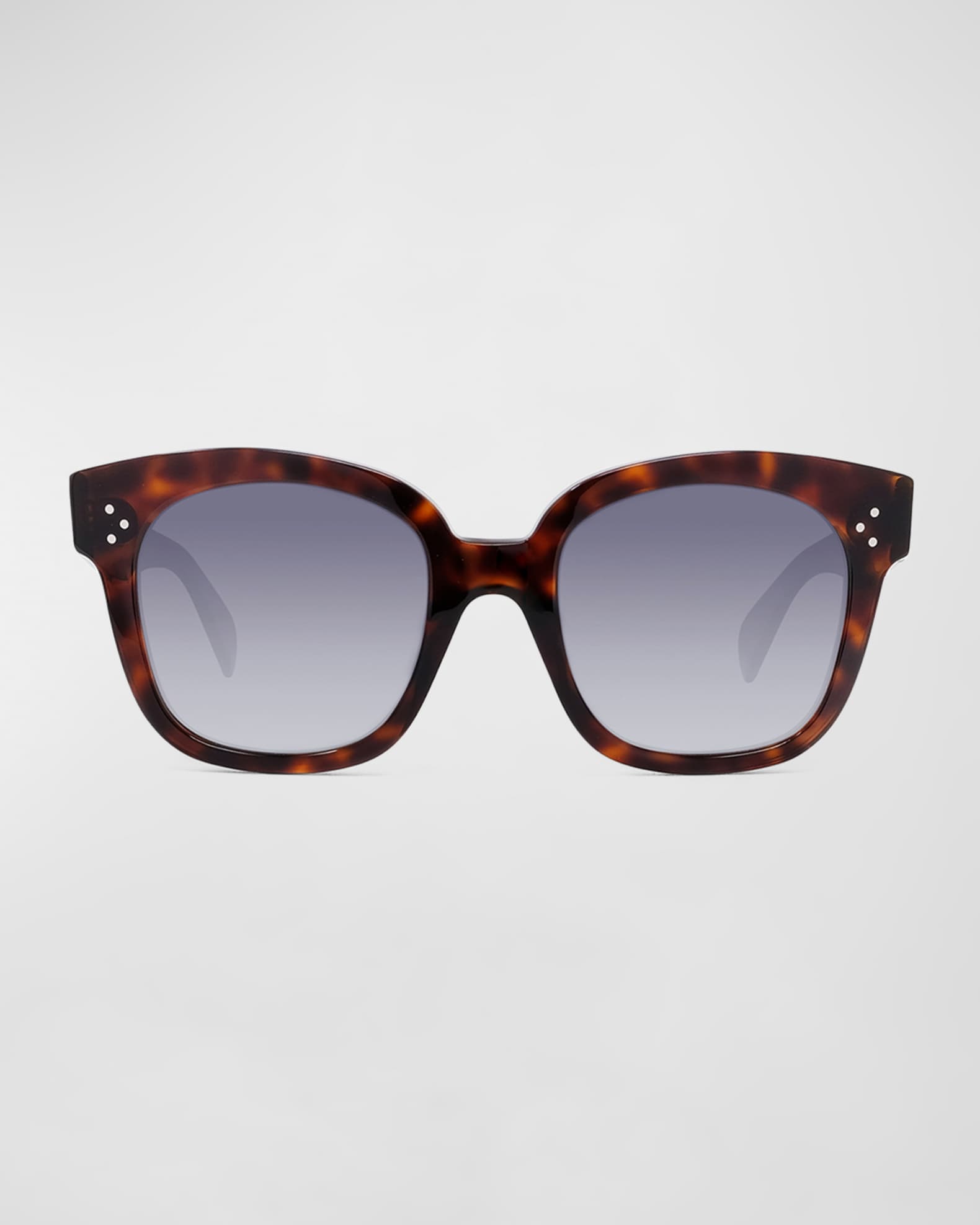 Square Polarized Acetate Sunglasses, Blue Pattern