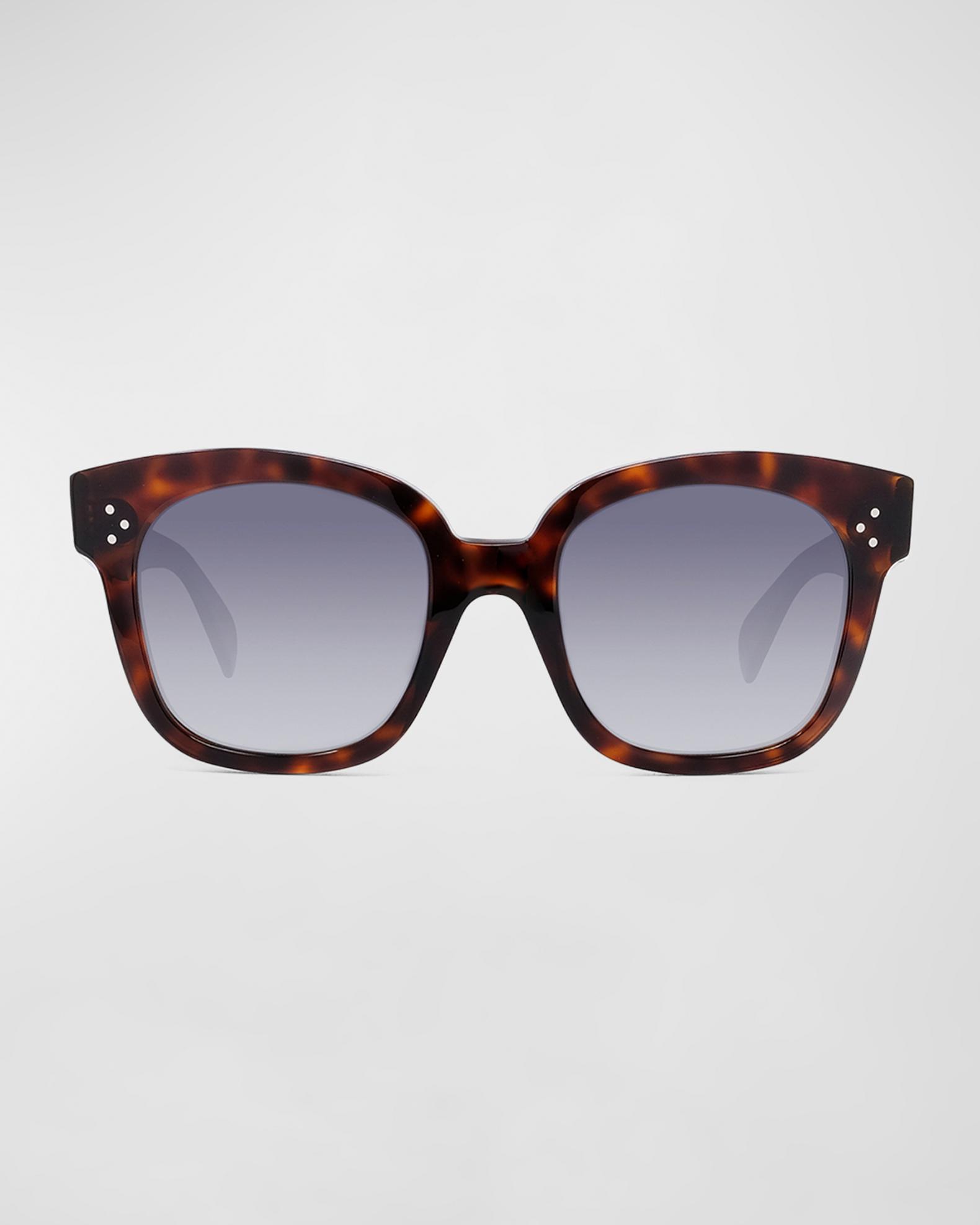 Celine Square Polarized Acetate Sunglasses, Blue Pattern | Neiman 