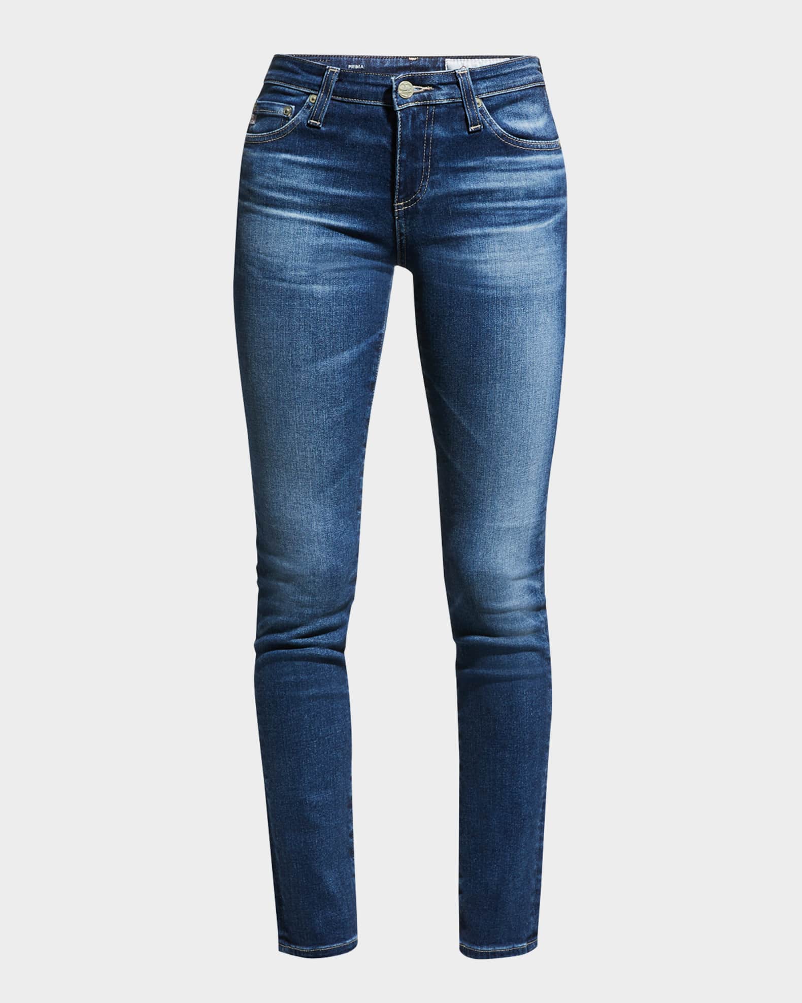 Prima Mid-Rise Cigarette Jeans 0