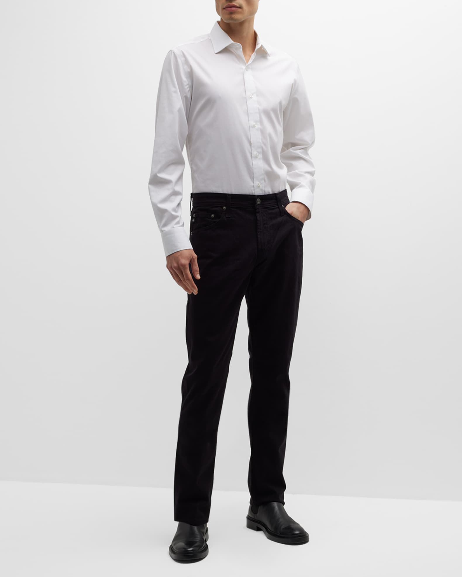 AG Jeans Everett Slim-Straight Twill Pants | Neiman Marcus