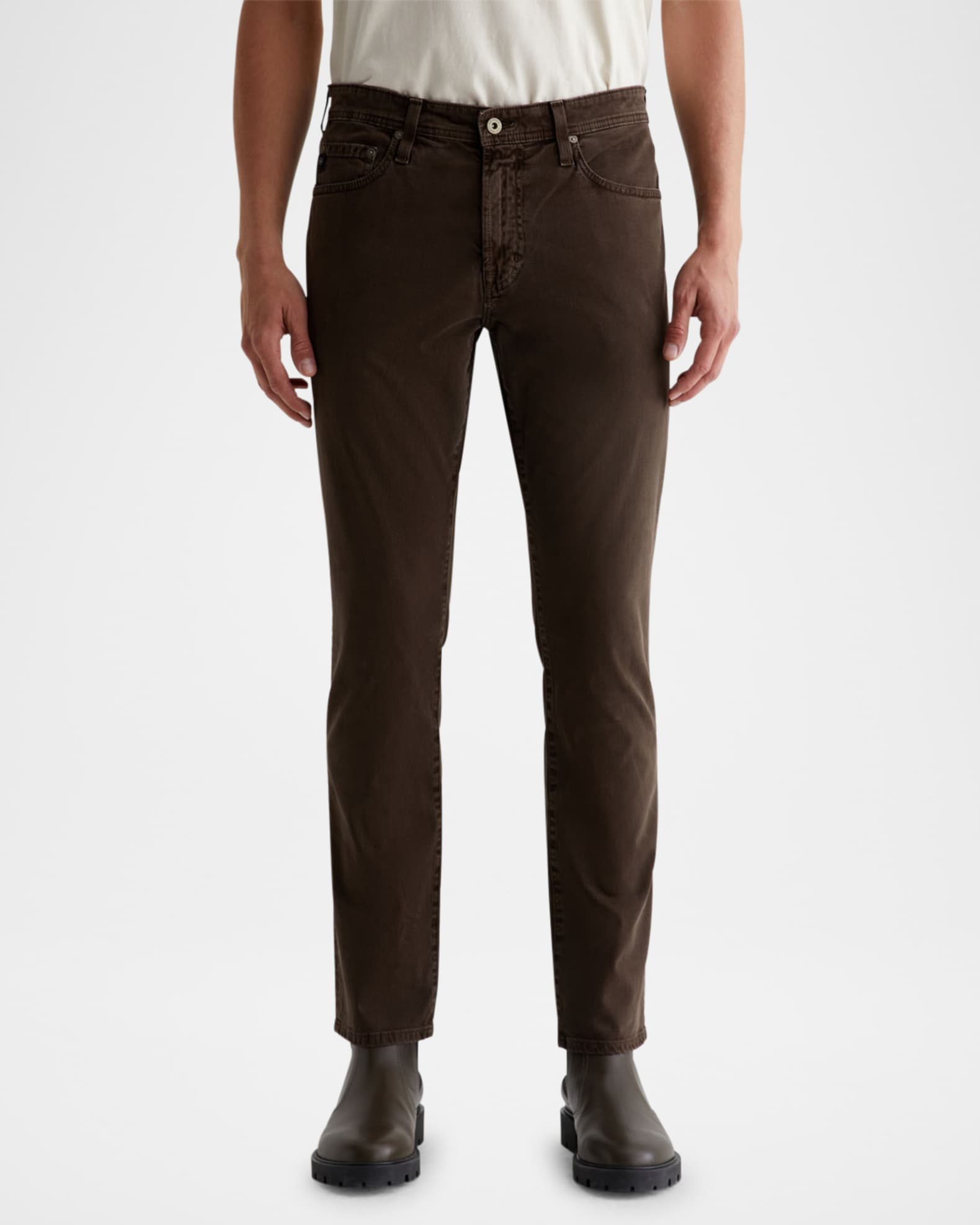 Everett Slim-Straight Twill Pants | Neiman Marcus