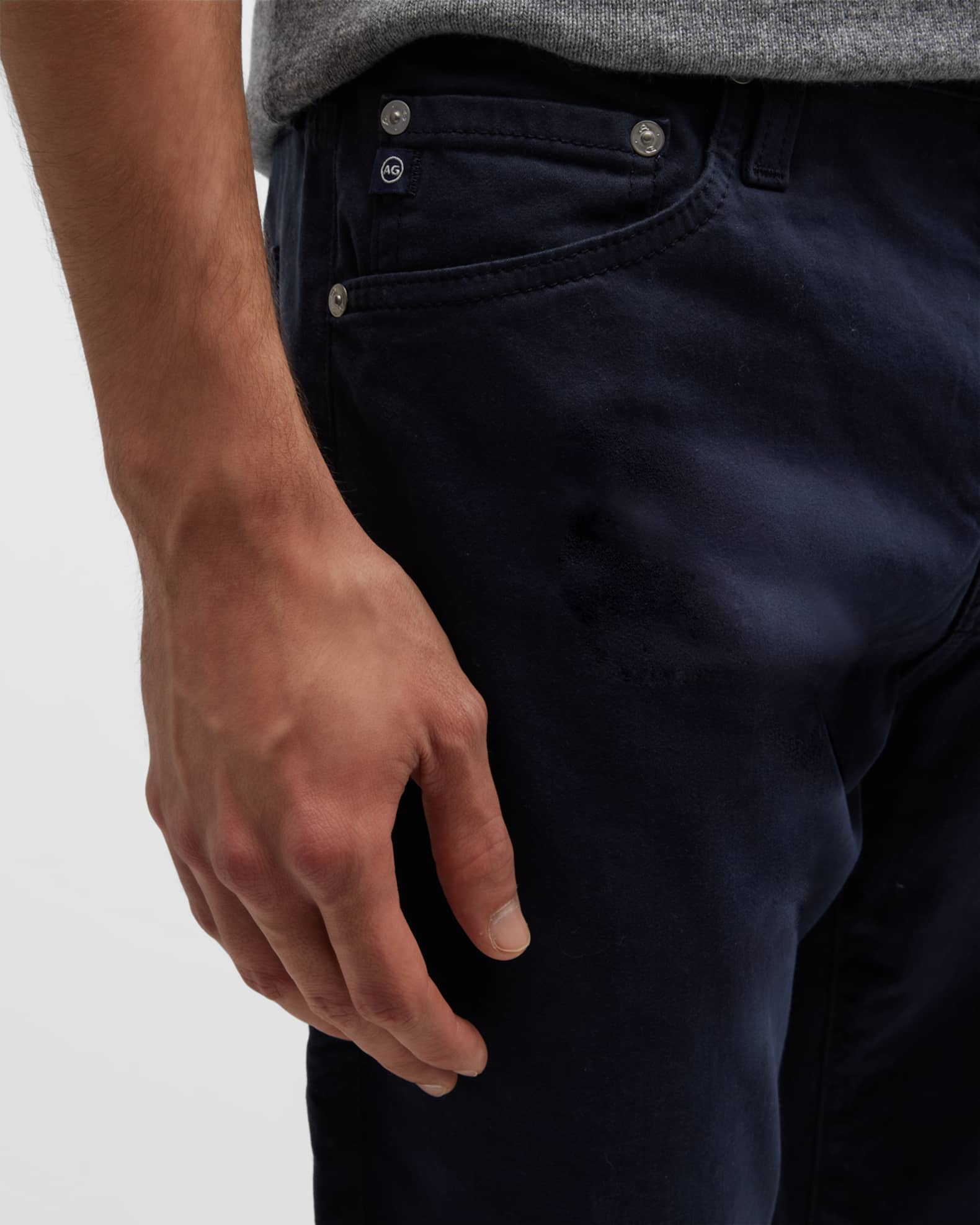 AG Jeans Everett Slim-Straight Twill Pants | Neiman Marcus