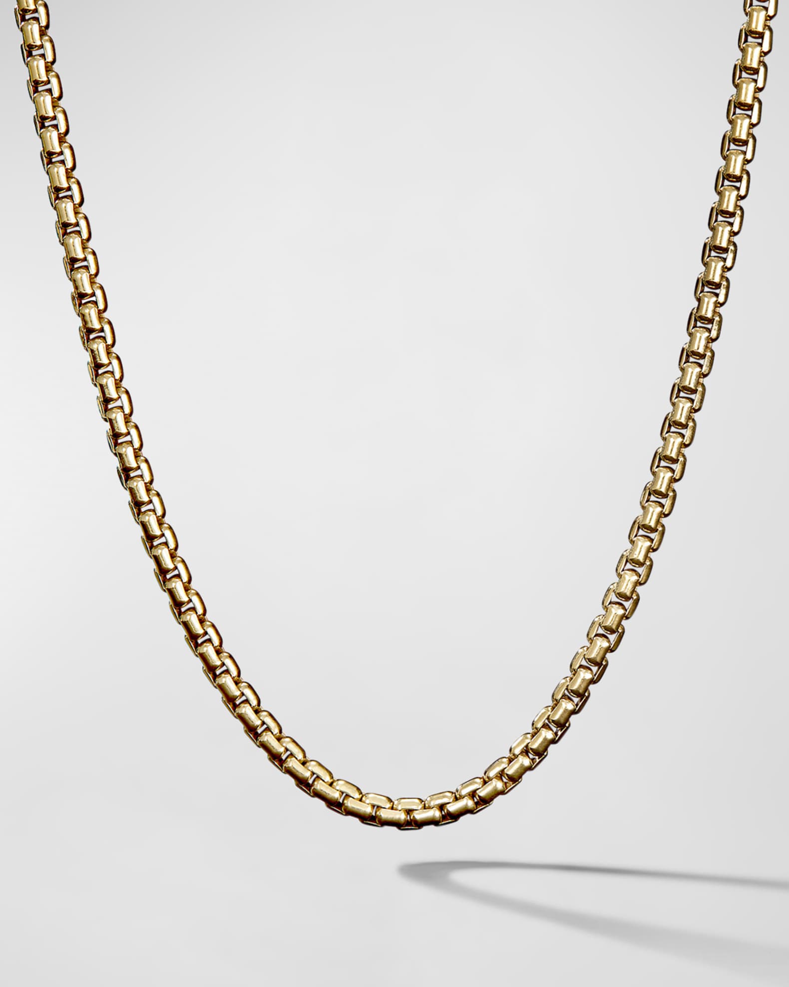 David Yurman Men's Box Chain Necklace in 18K Gold, 3.6mm, 24