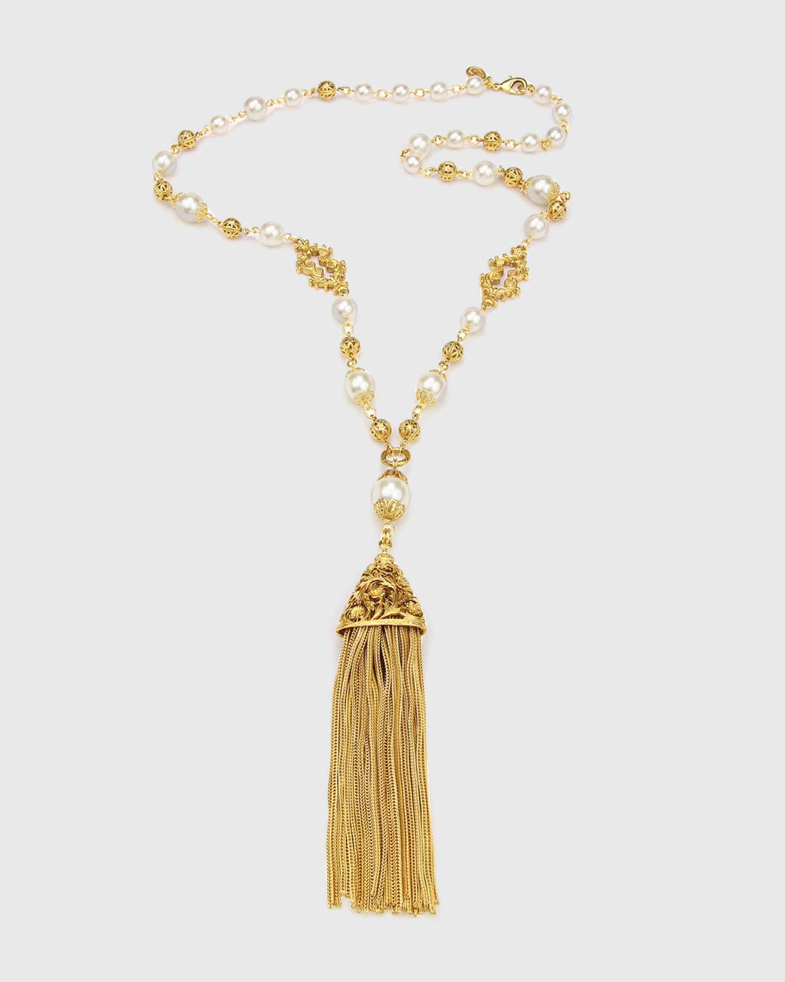 Ben-Amun Chain Tassel Pendant Necklace | Neiman Marcus