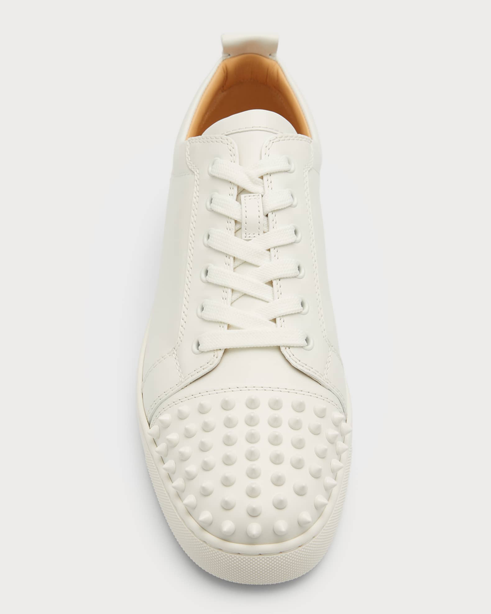 【CHRISTIAN LOUBOUTIN】Louis Junior スパイク スニーカー Louis Junior Spikes ブラック ヴーベロア（スエード） - Shoes