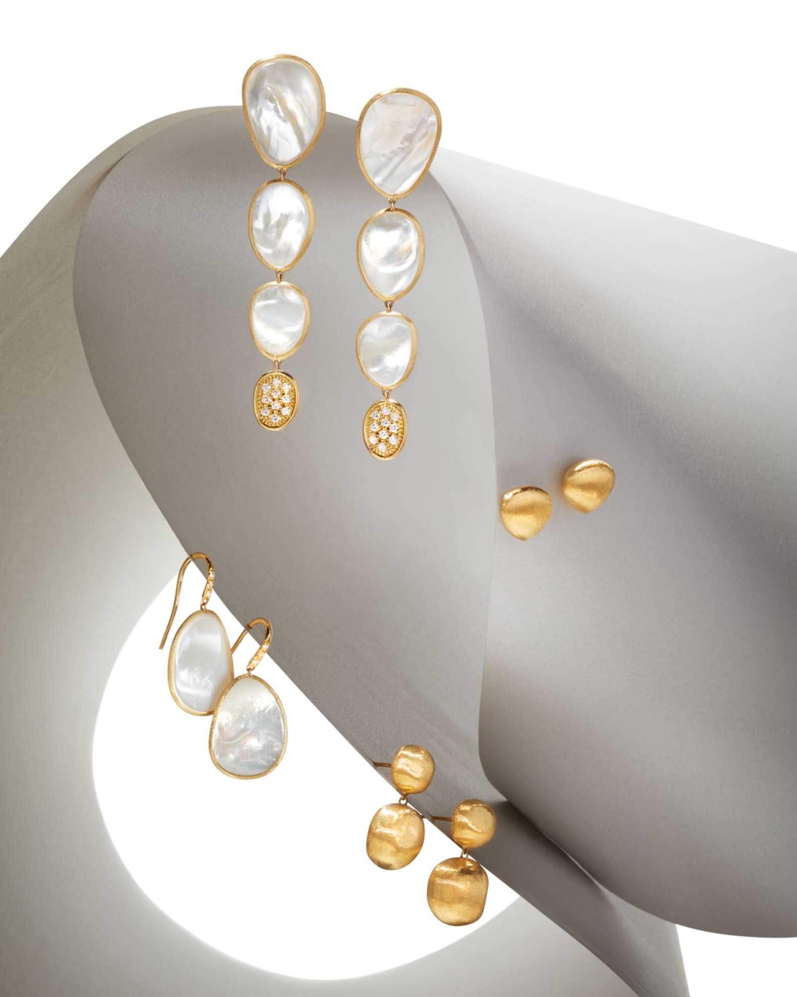 Lunaria 18k Mother-of-Pearl Drop Earrings 1