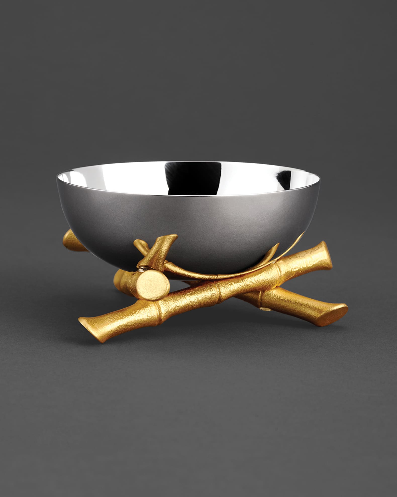 Bambou 24K Gold-Plated Bowl, 6" Round 1