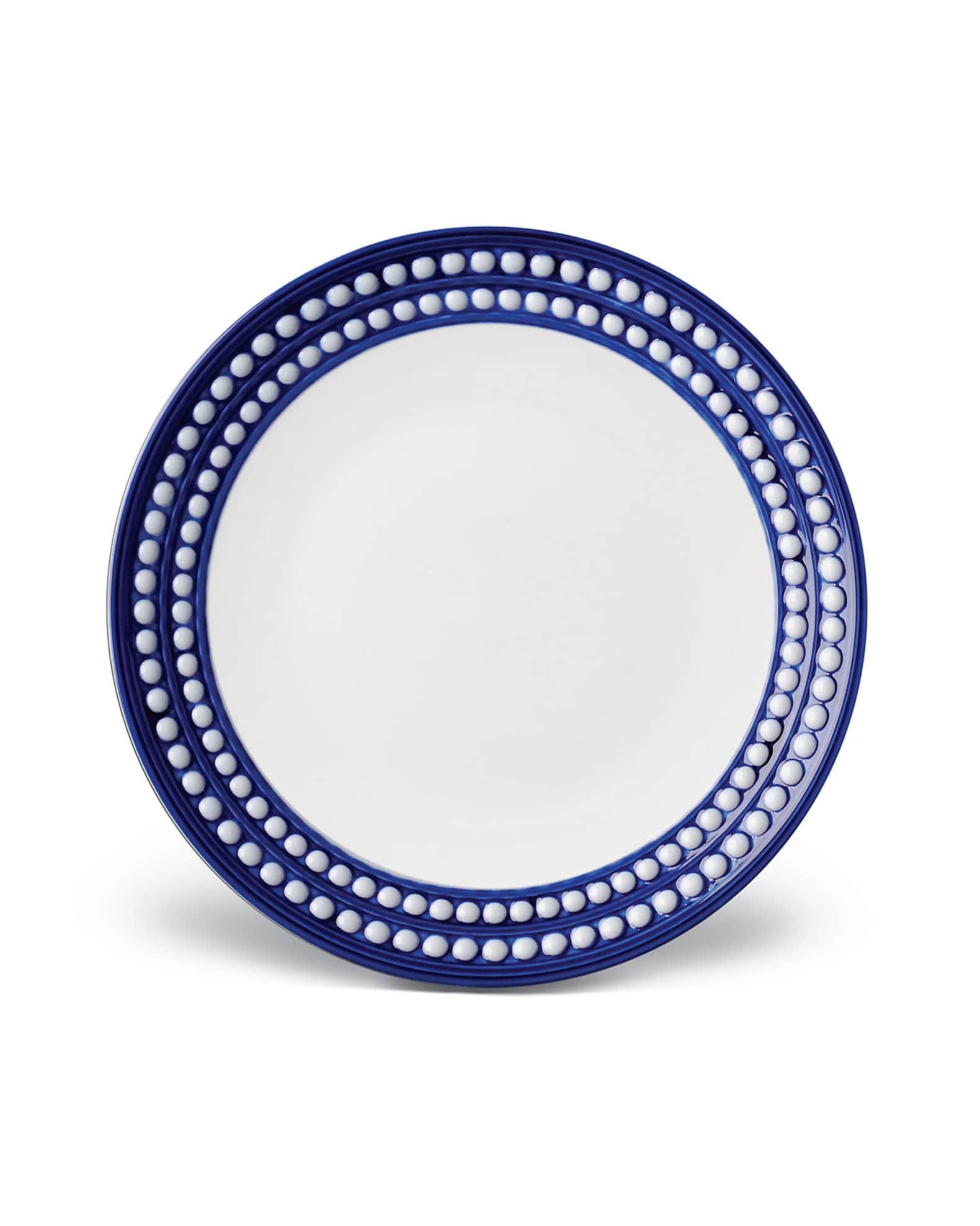 L'Objet Zen Bonsai Blue and Gold Dessert Plate, Set of 4