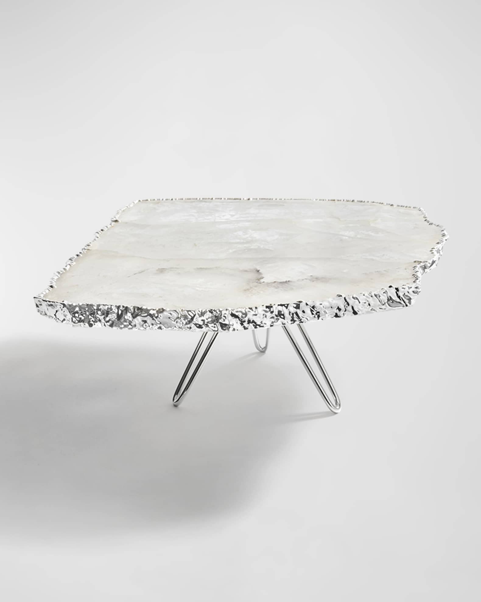 Torta Crystal Cake Stand, Silver 0