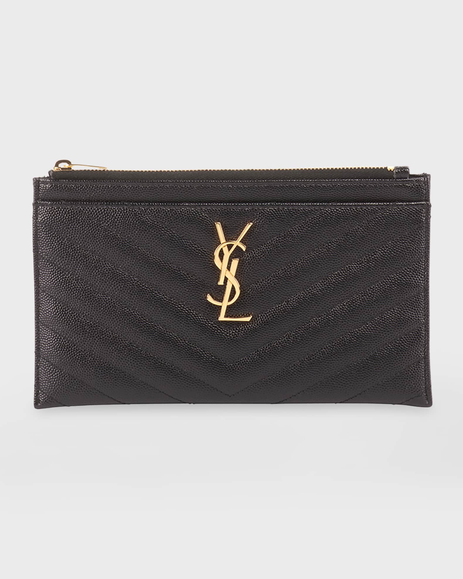 日本製 Saint in Pouch Bill Ziptop Small Monogram YSL Laurent 小物