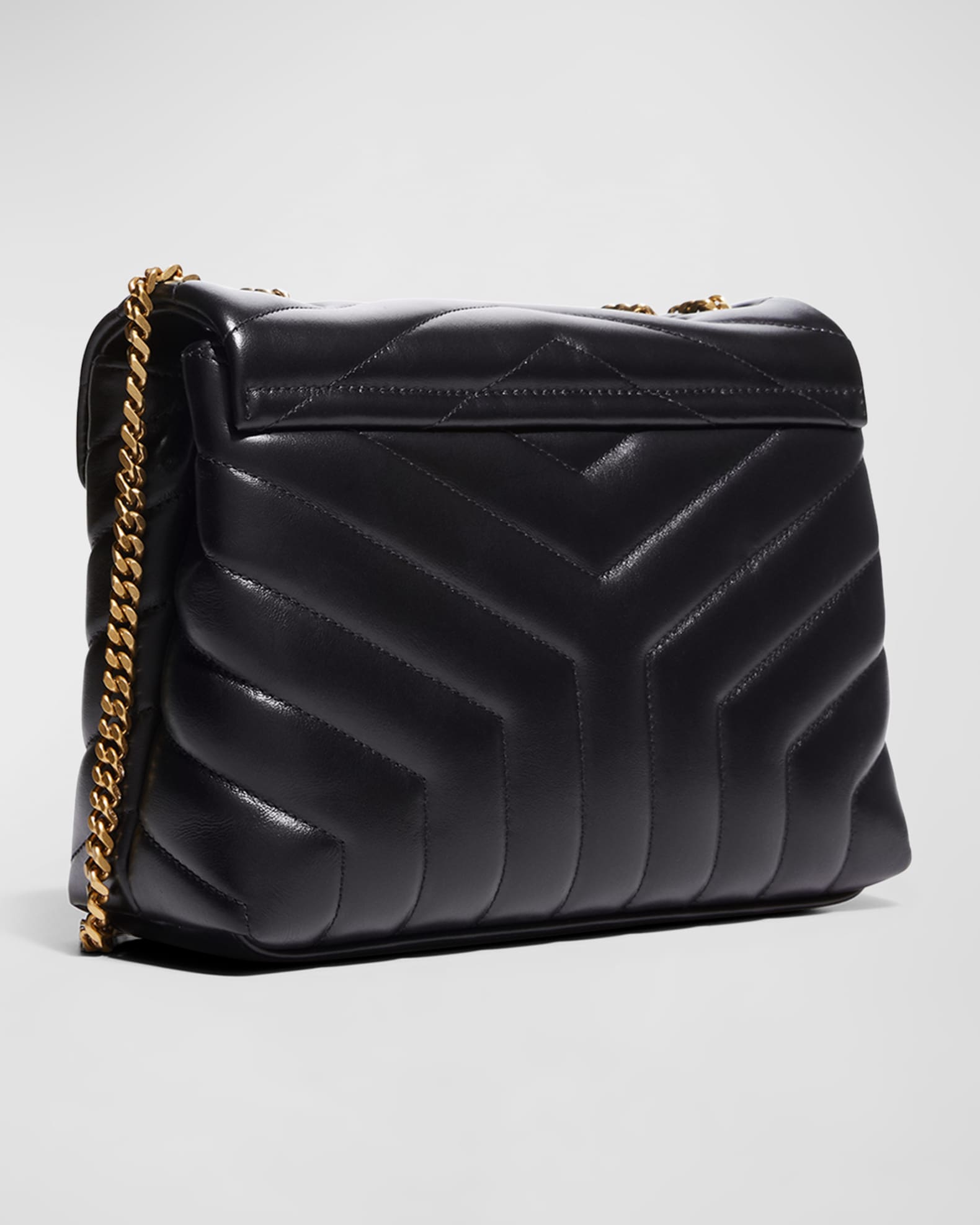 Saint Laurent Loulou Small Matelasse Calfskin FlapTop Shoulder Bag